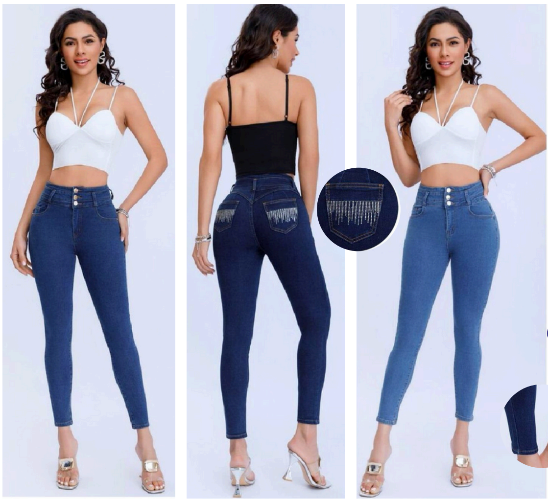 JEANS ENTUBADOS CORTE COLOMBIANO - STRETCH 15