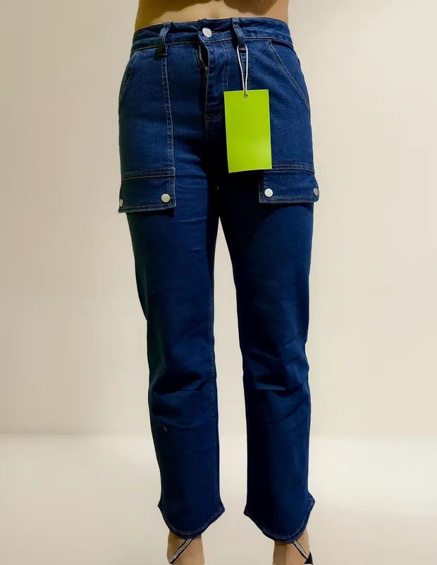 PANTALON DE MEZCLILLA CARGO - RECTO - STRETCH 560