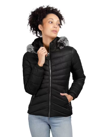 CHAMARRA NEGRA BIG CITY CON INTERIOR DE PELUCHE