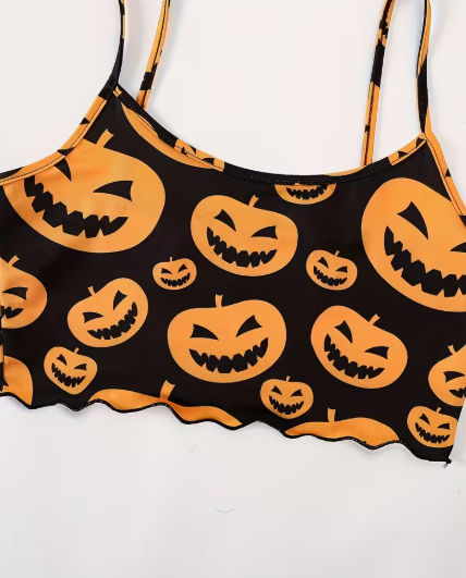 PIJAMA NEGRA DE CALABAZAS