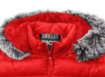 CHAMARRA ROJA BIG CITY ACOLCHADA CON INTERIOR DE PELUCHE
