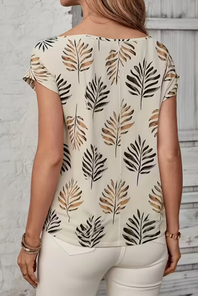 BLUSA CON DISEÑO DE HOJAS