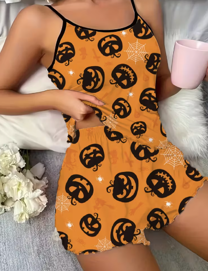 PIJAMA NARANJA DE CALABAZAS