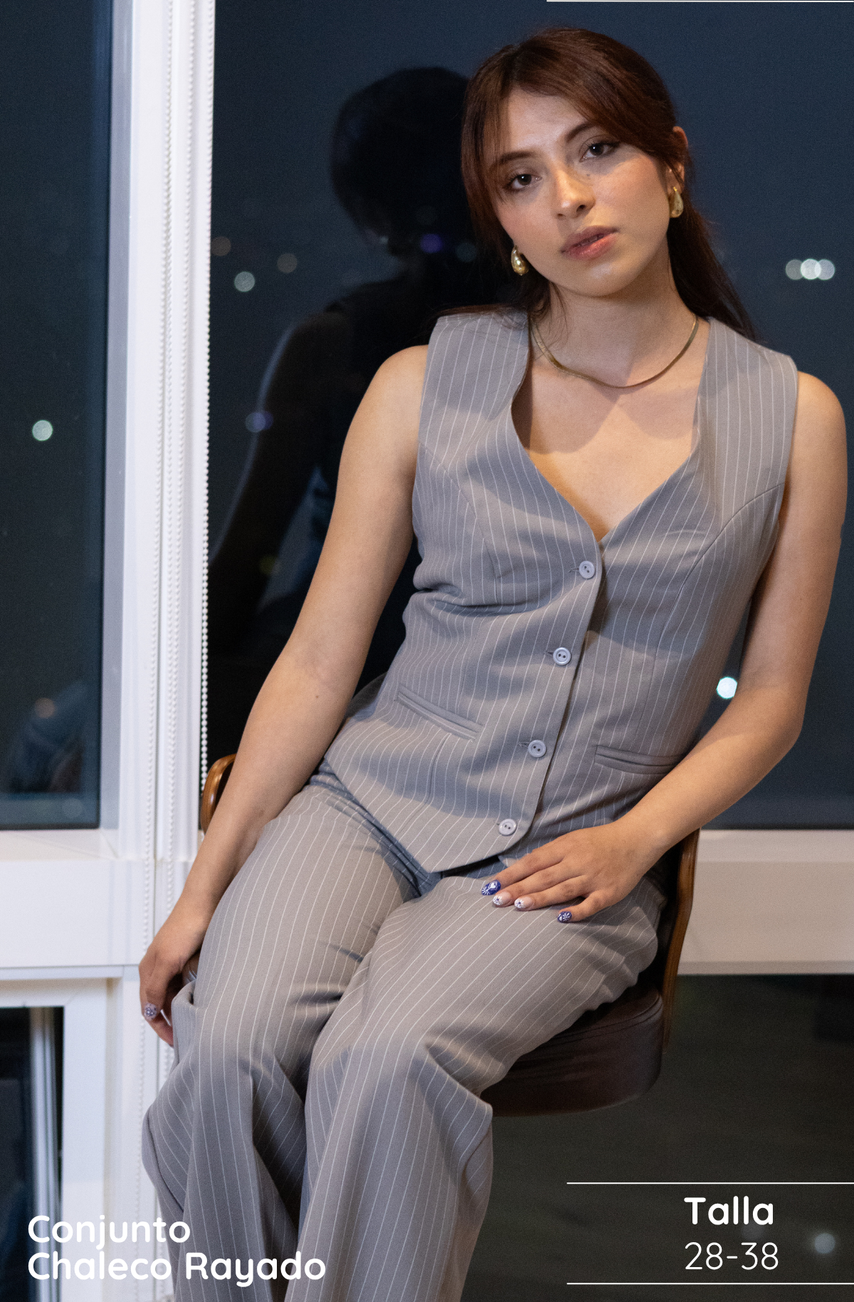 CONJUNTO CHALECO RAYADO
