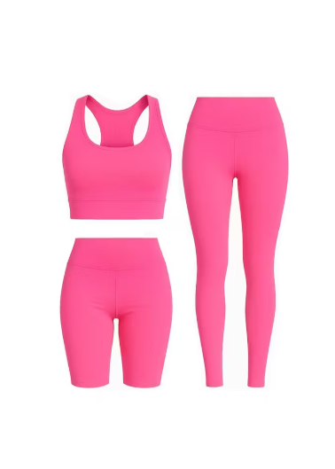 CONJUNTO ROSA DEPORTIVO 3 PIEZAS