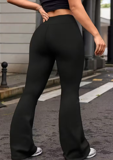 LEGGINGS NEGROS LISOS ACAMPANADOS
