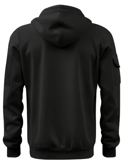 SUDADERA CON CAPUCHA DE CIERRES VERDES