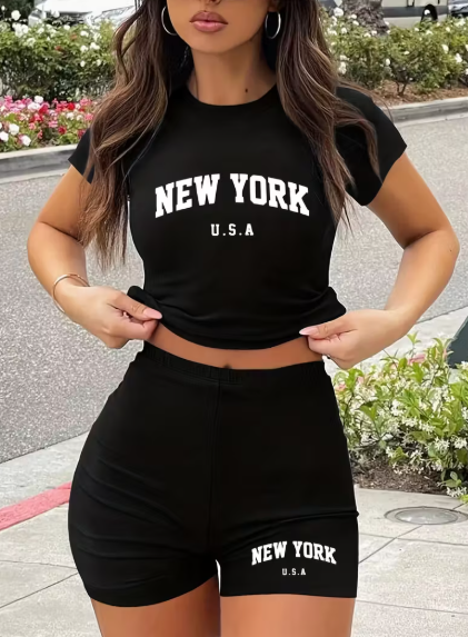 NEW YORK U.S.A. CONJUNTO DE CAMISETA Y SHORTS