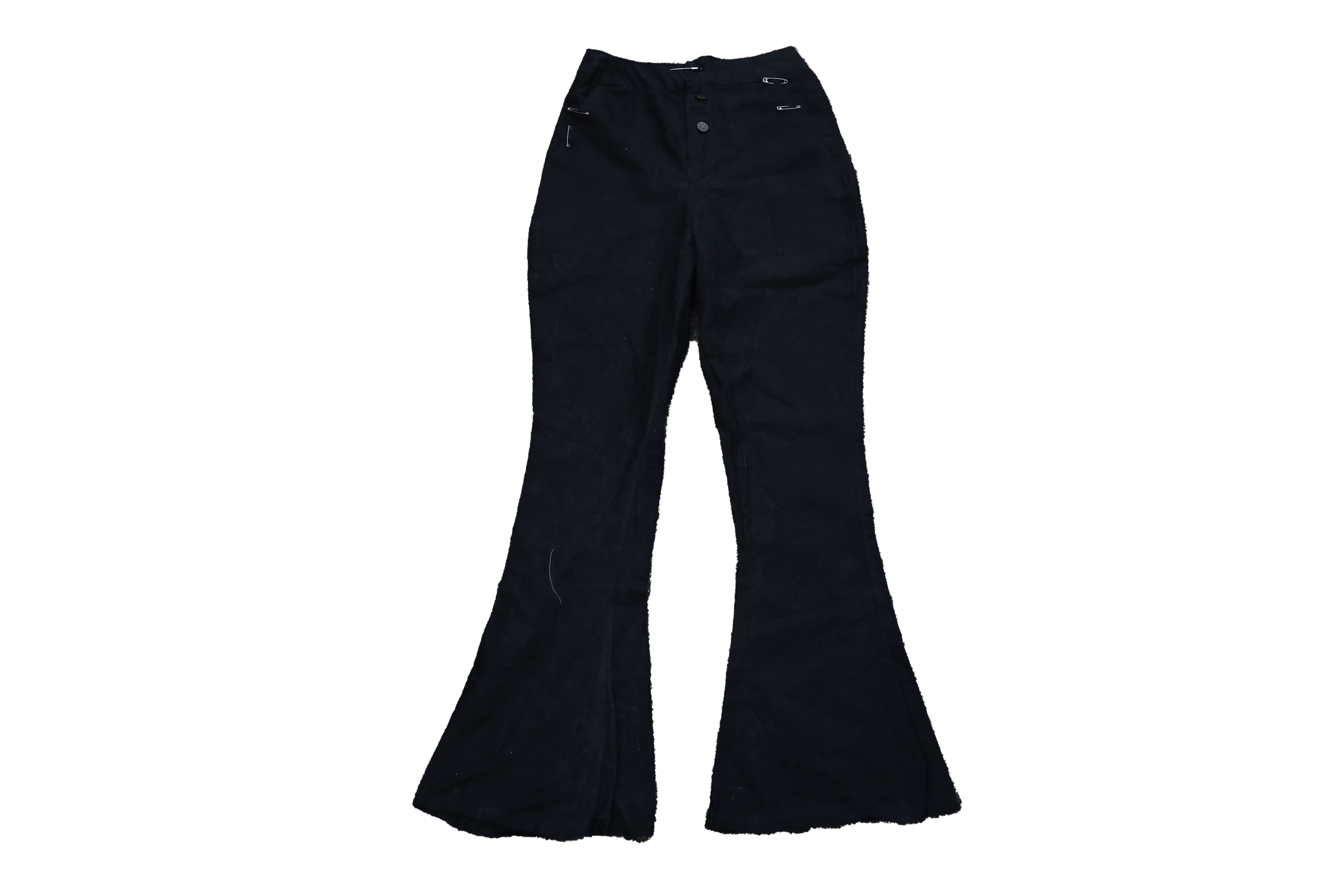 WAXED FLARED PANTS