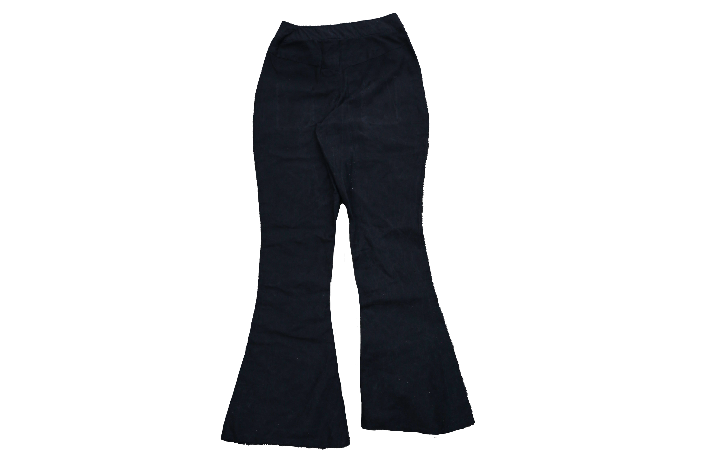 WAXED FLARED PANTS