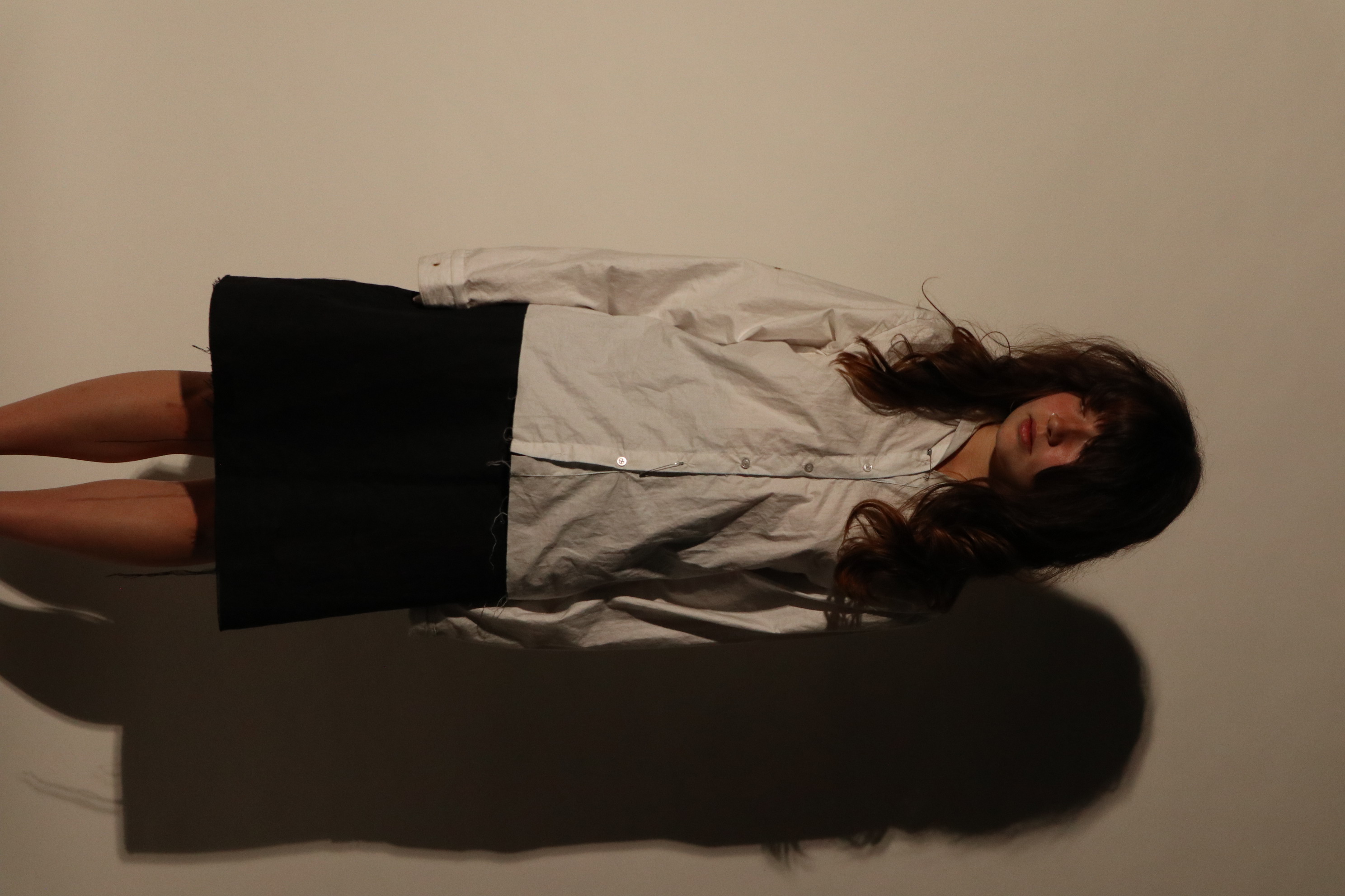WAXED MIDI SKIRT