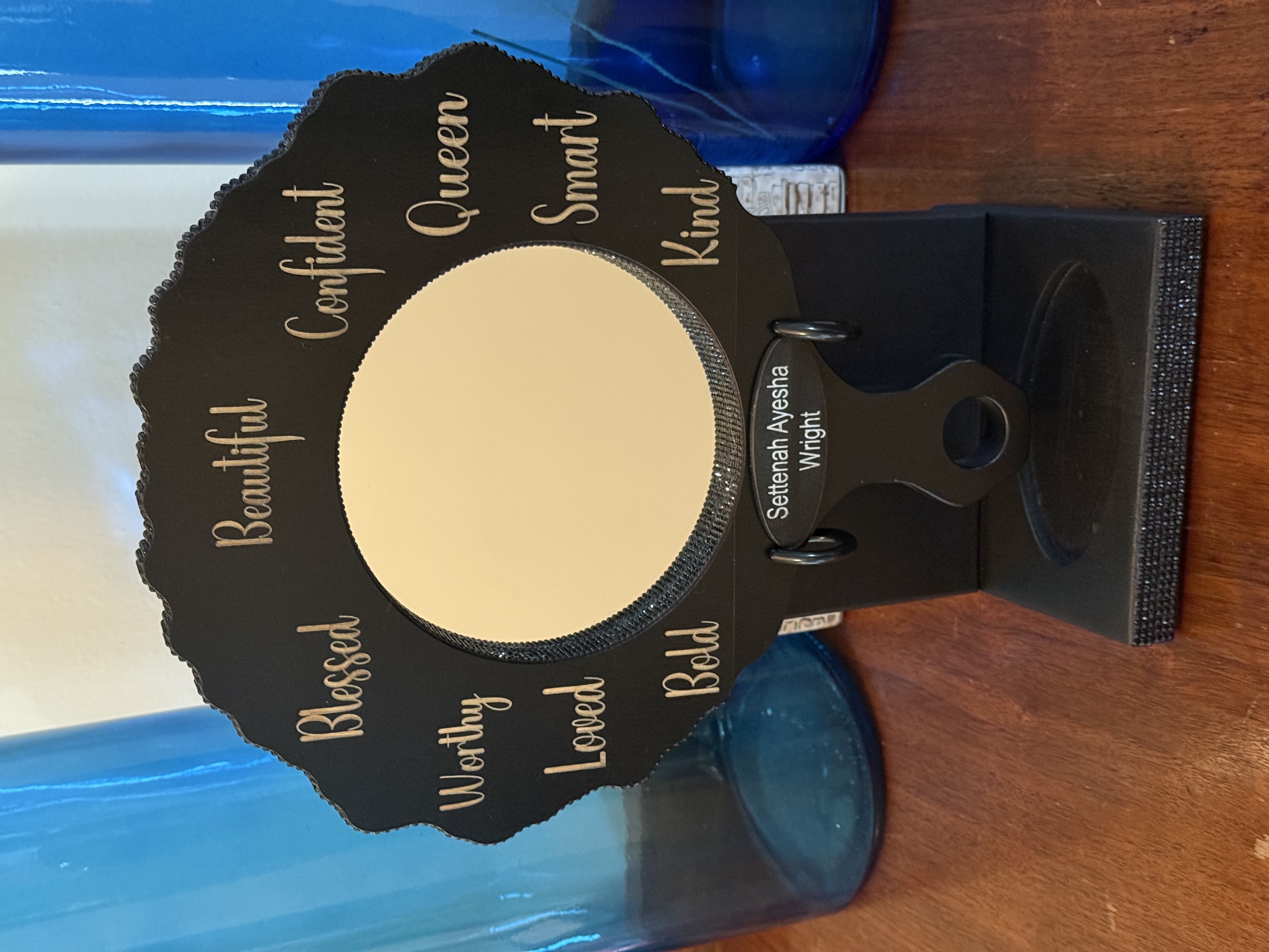 Holding Strong Handheld Affirmation Mirror