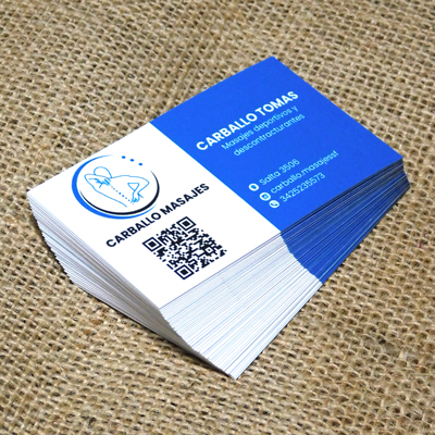Tarjetas Personales 5x9 Mate 220 - x50 unidades - Simple Faz