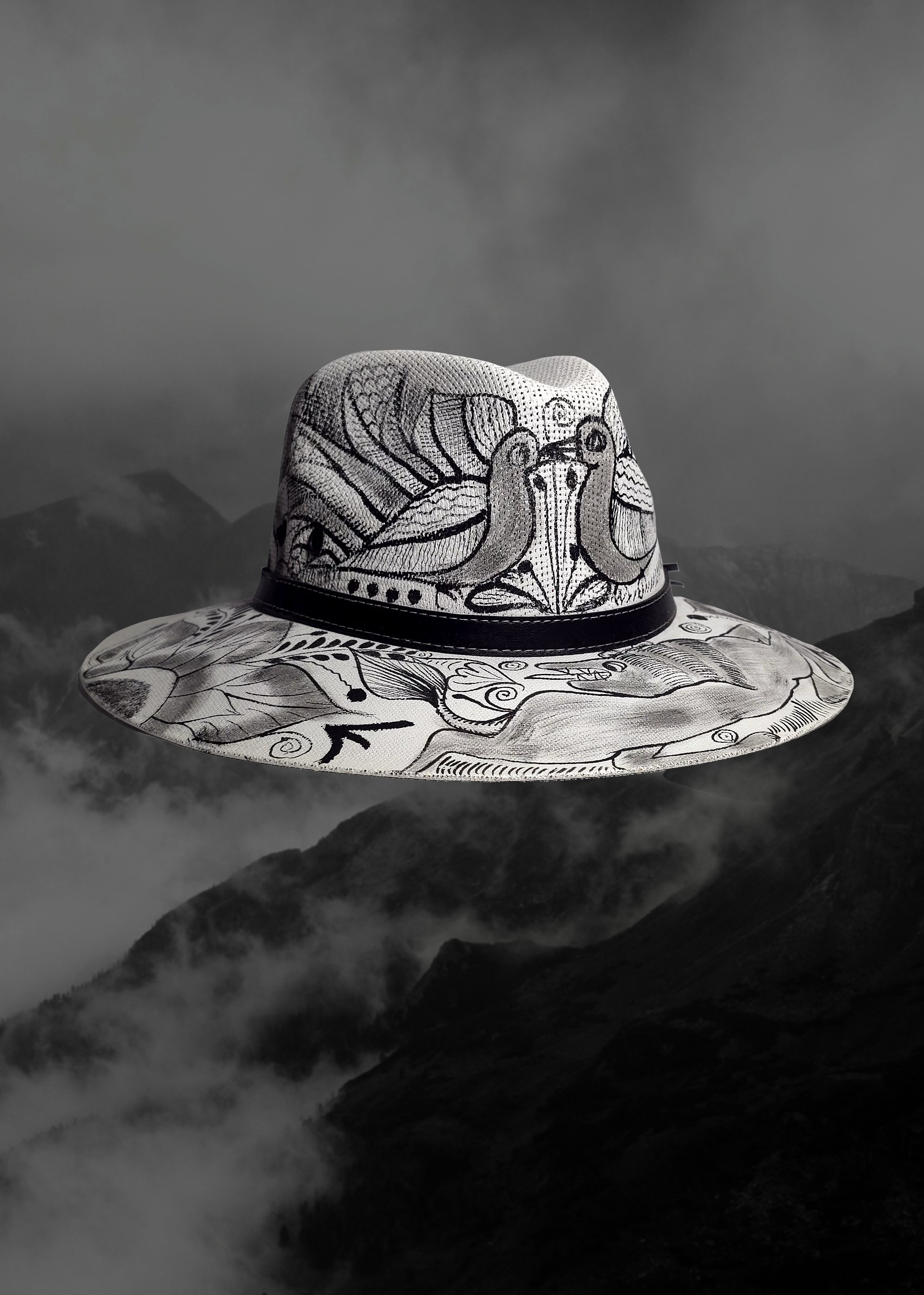 Mexican Artisanal Hand-Painted Hat