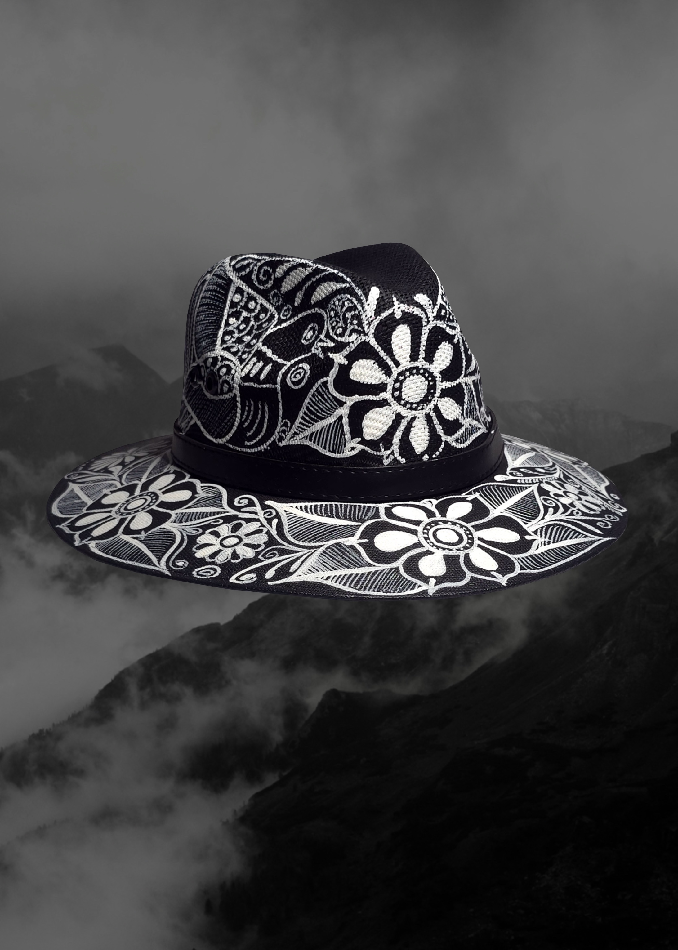 Mexican Artisanal Hand-Painted Hat