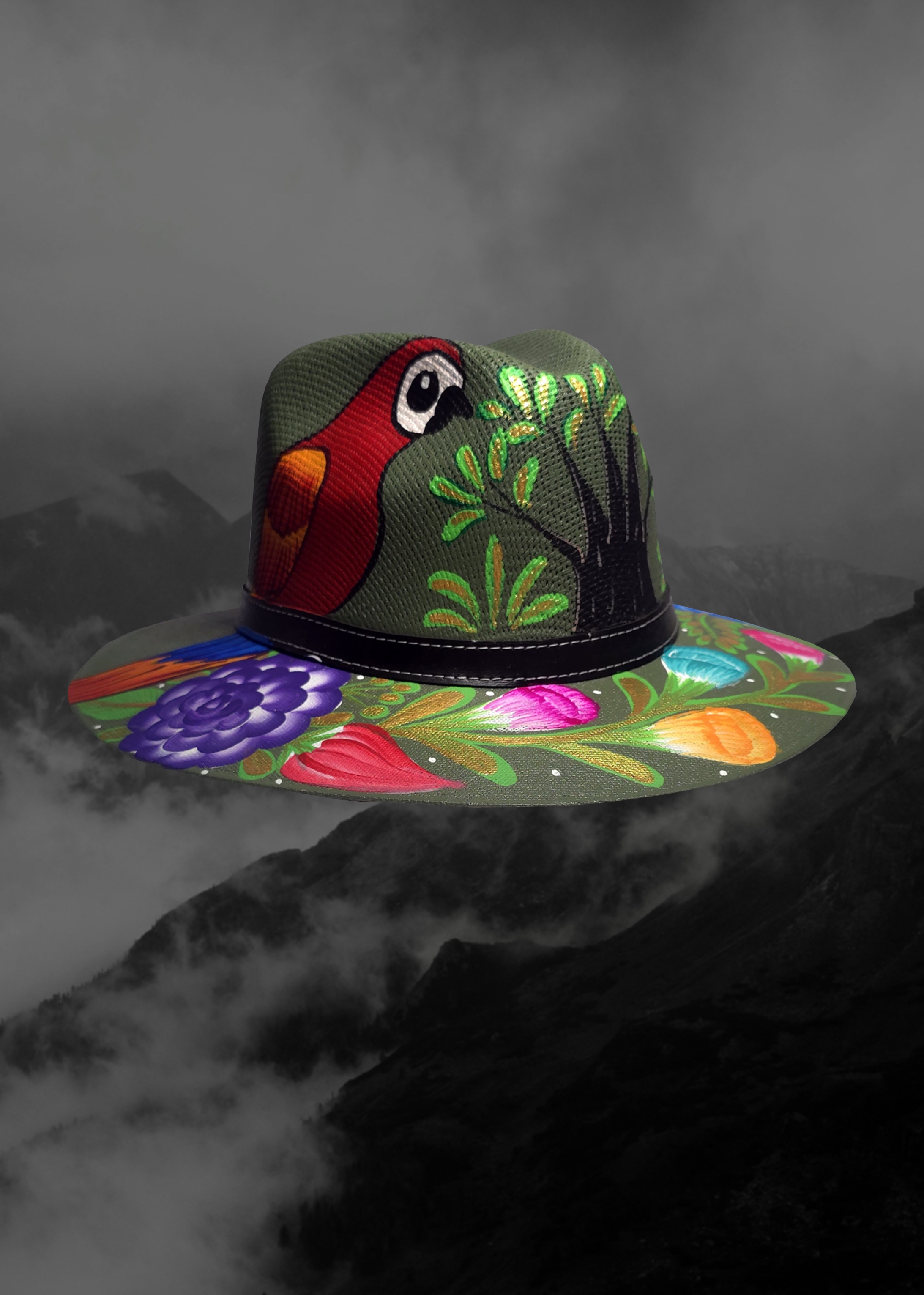 Mexican Artisanal Hand-Painted Hat