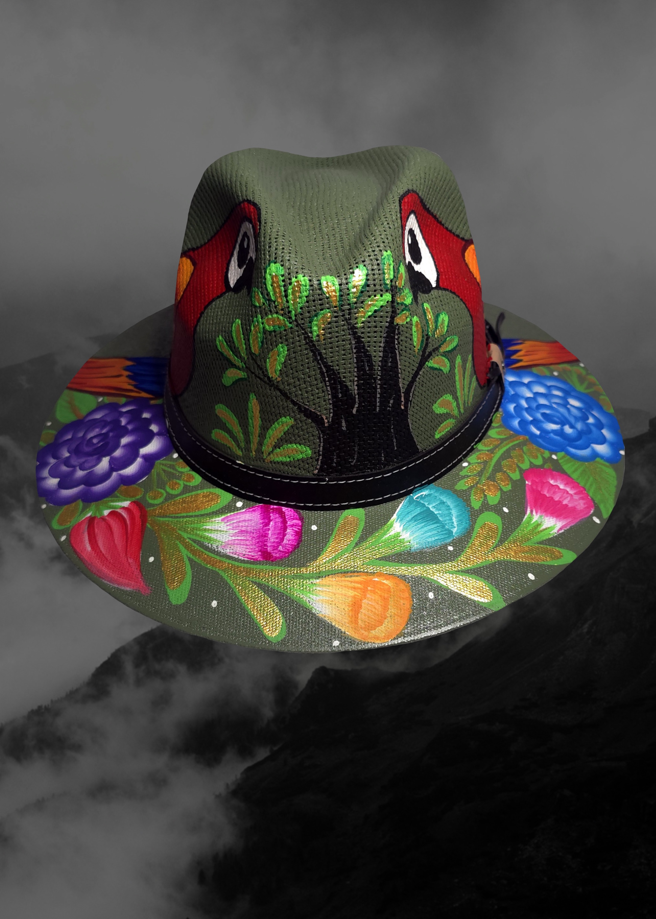 Mexican Artisanal Hand-Painted Hat