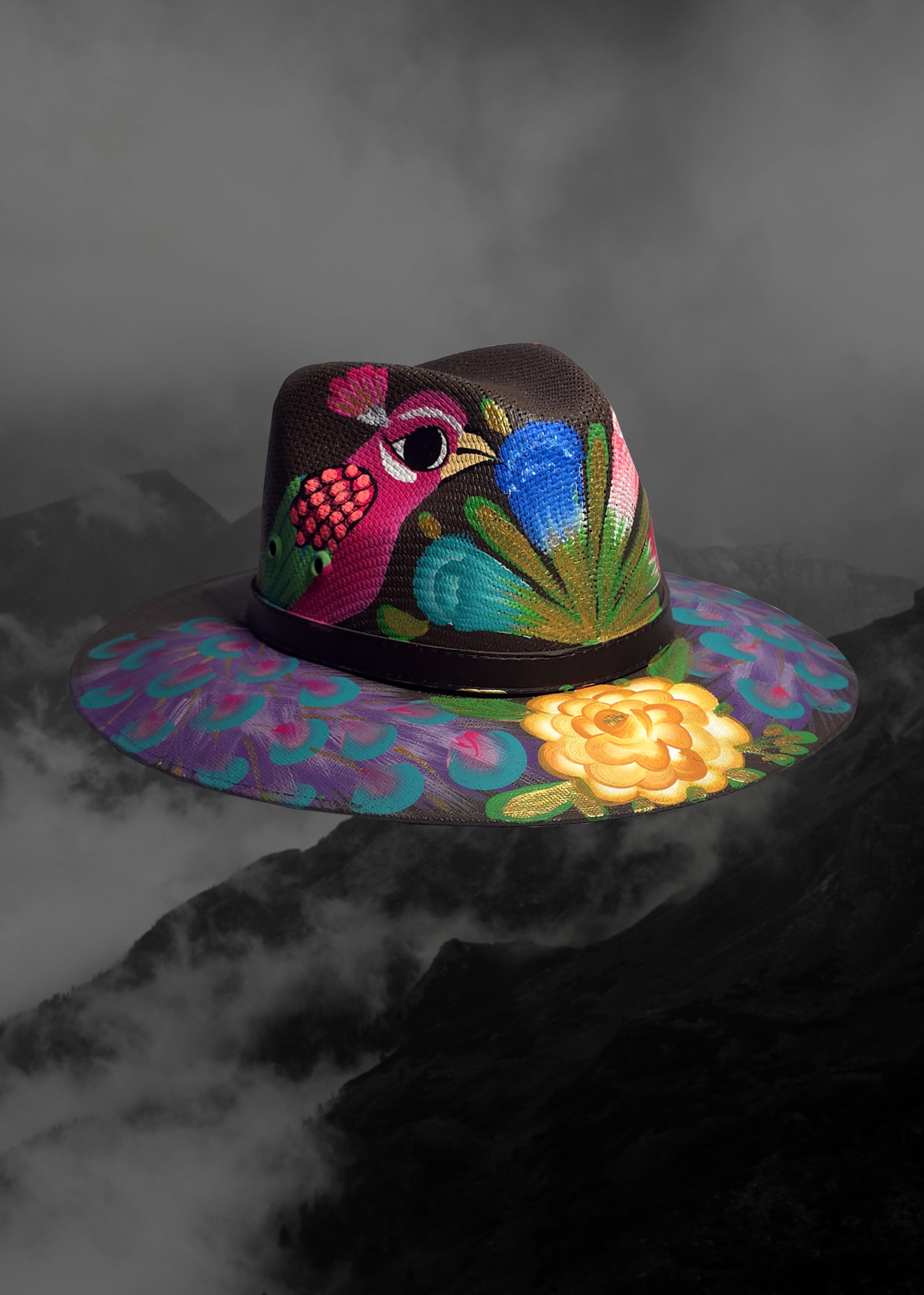 Mexican Artisanal Hand-Painted Hat