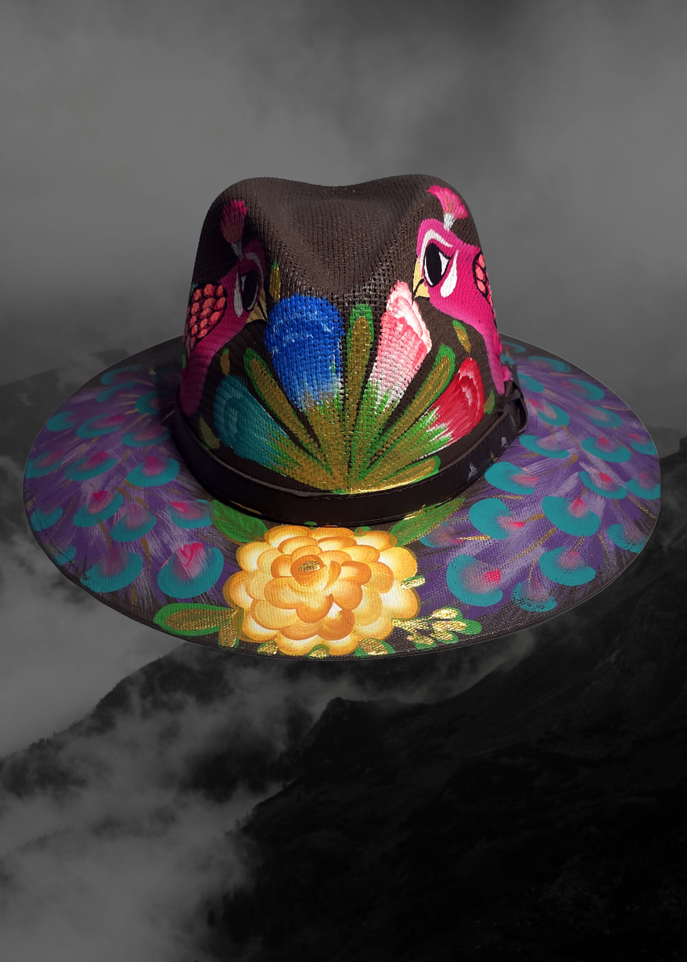 Mexican Artisanal Hand-Painted Hat