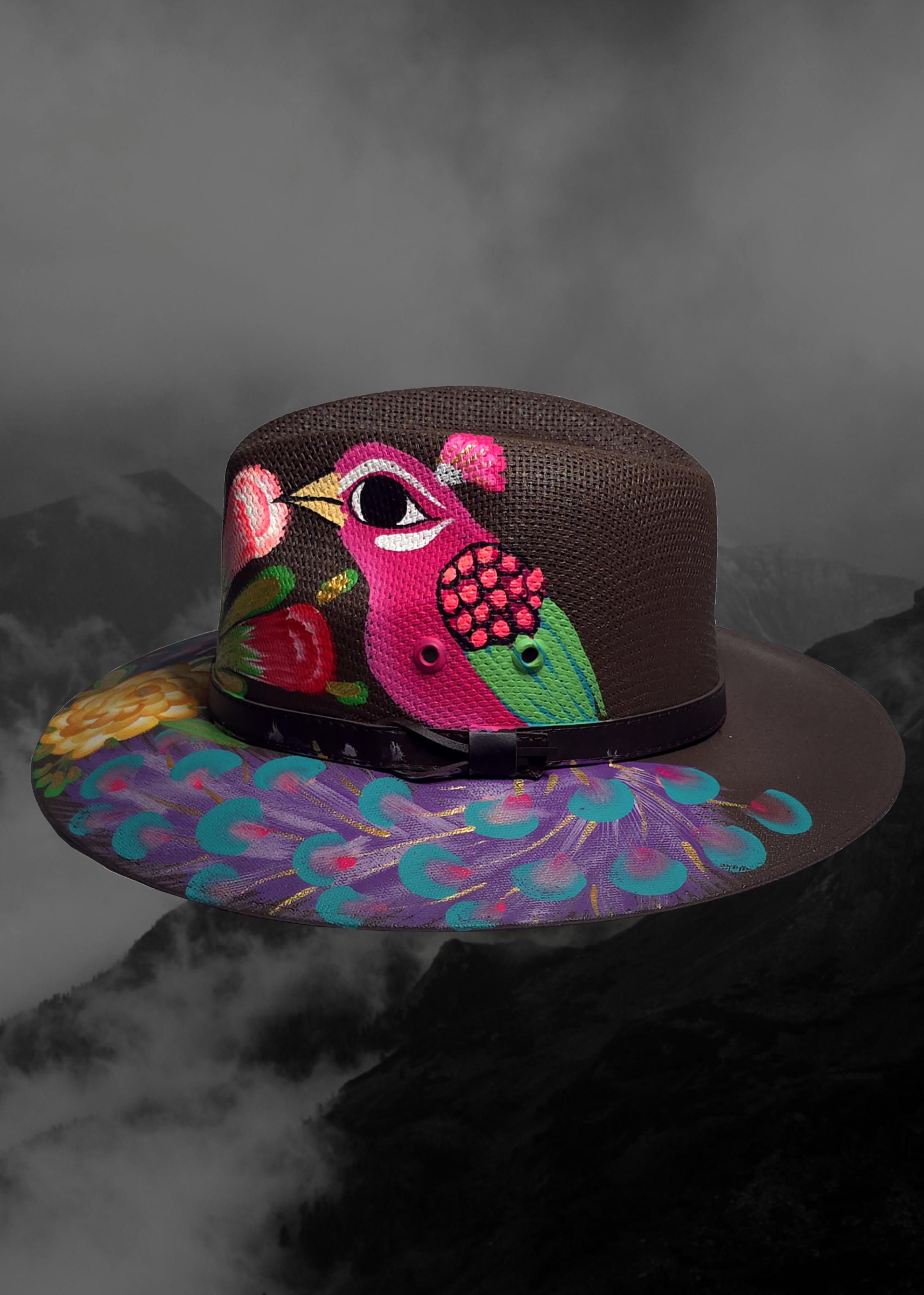 Mexican Artisanal Hand-Painted Hat