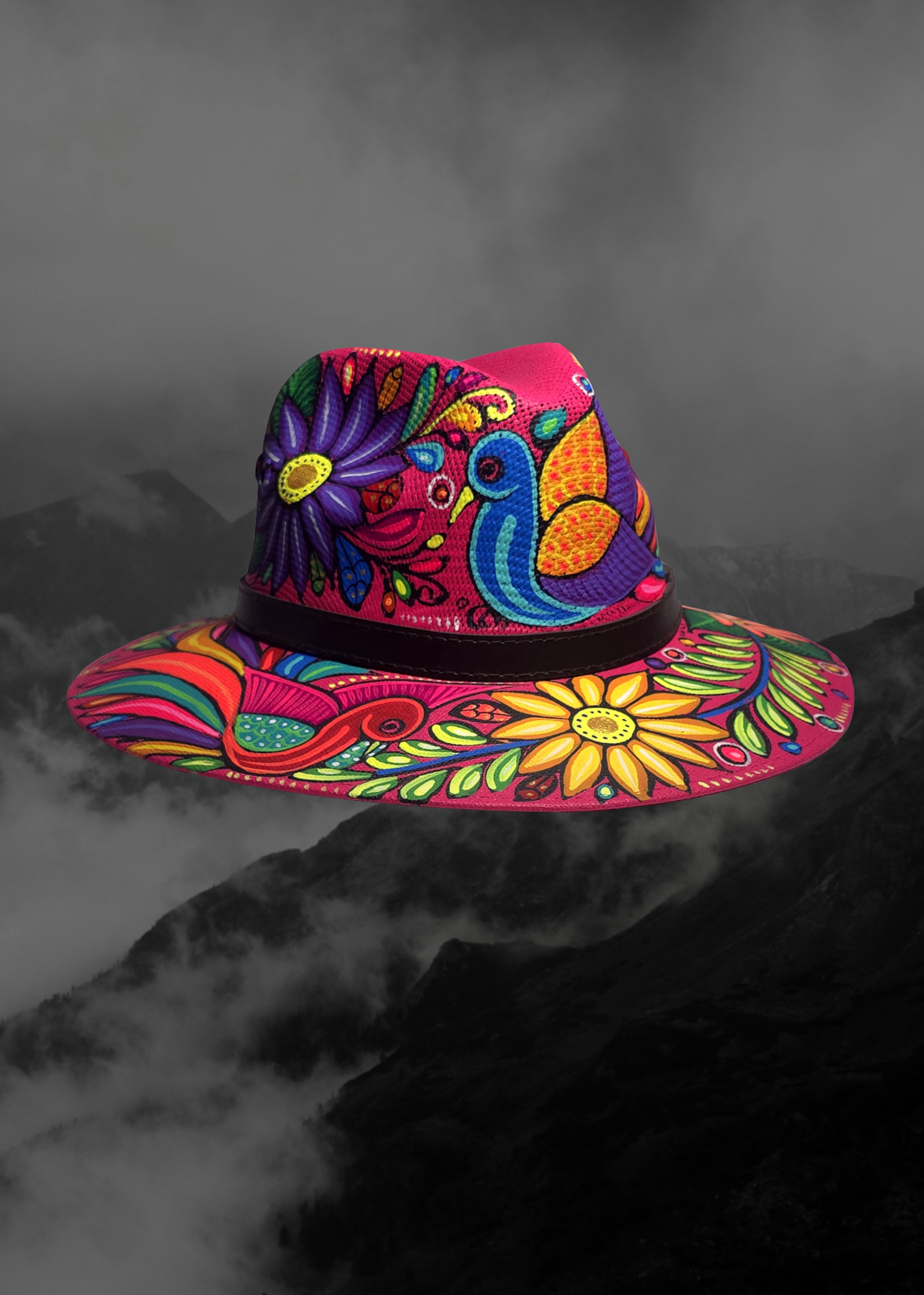 Mexican Artisanal Hand-Painted Hat