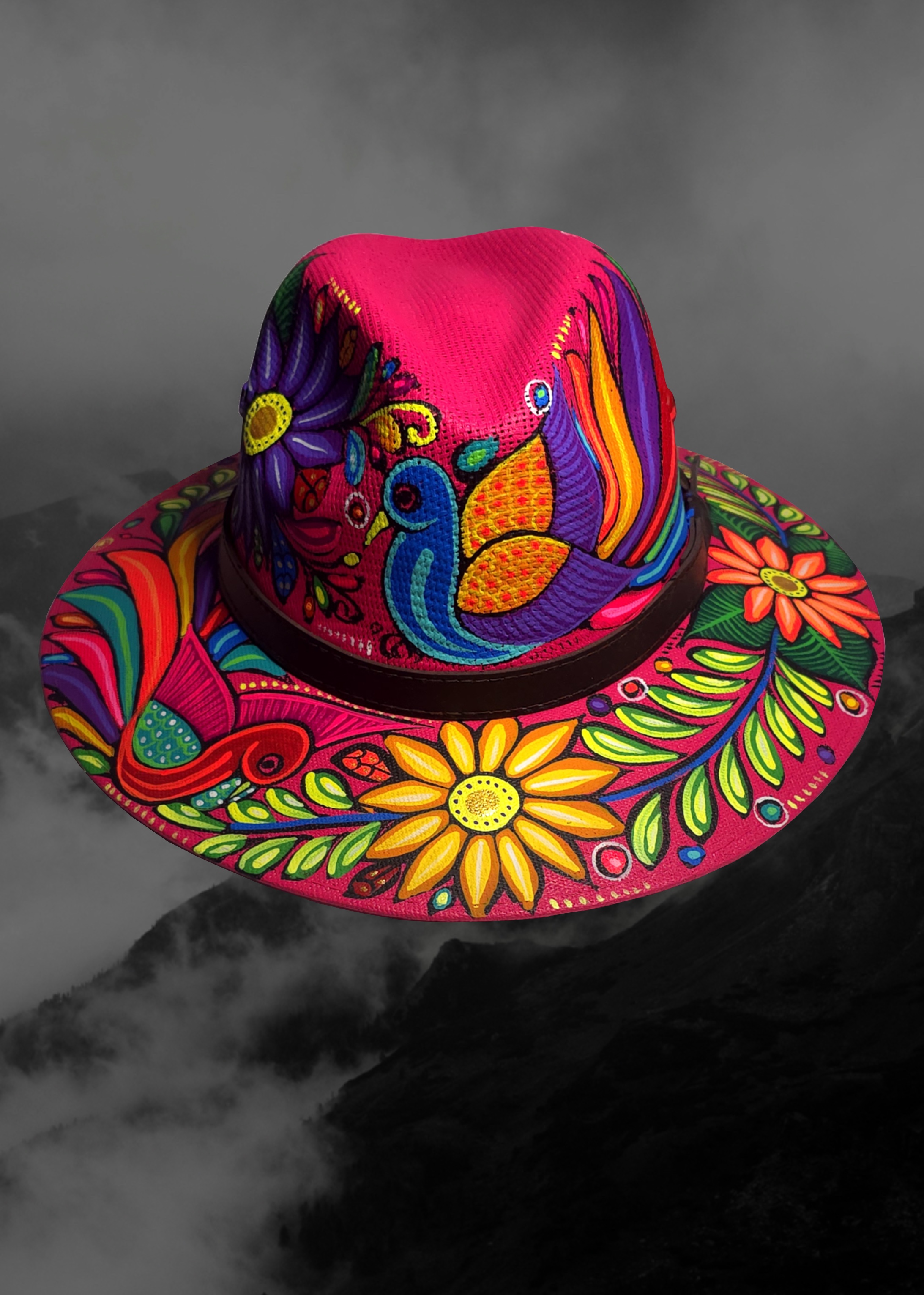 Mexican Artisanal Hand-Painted Hat