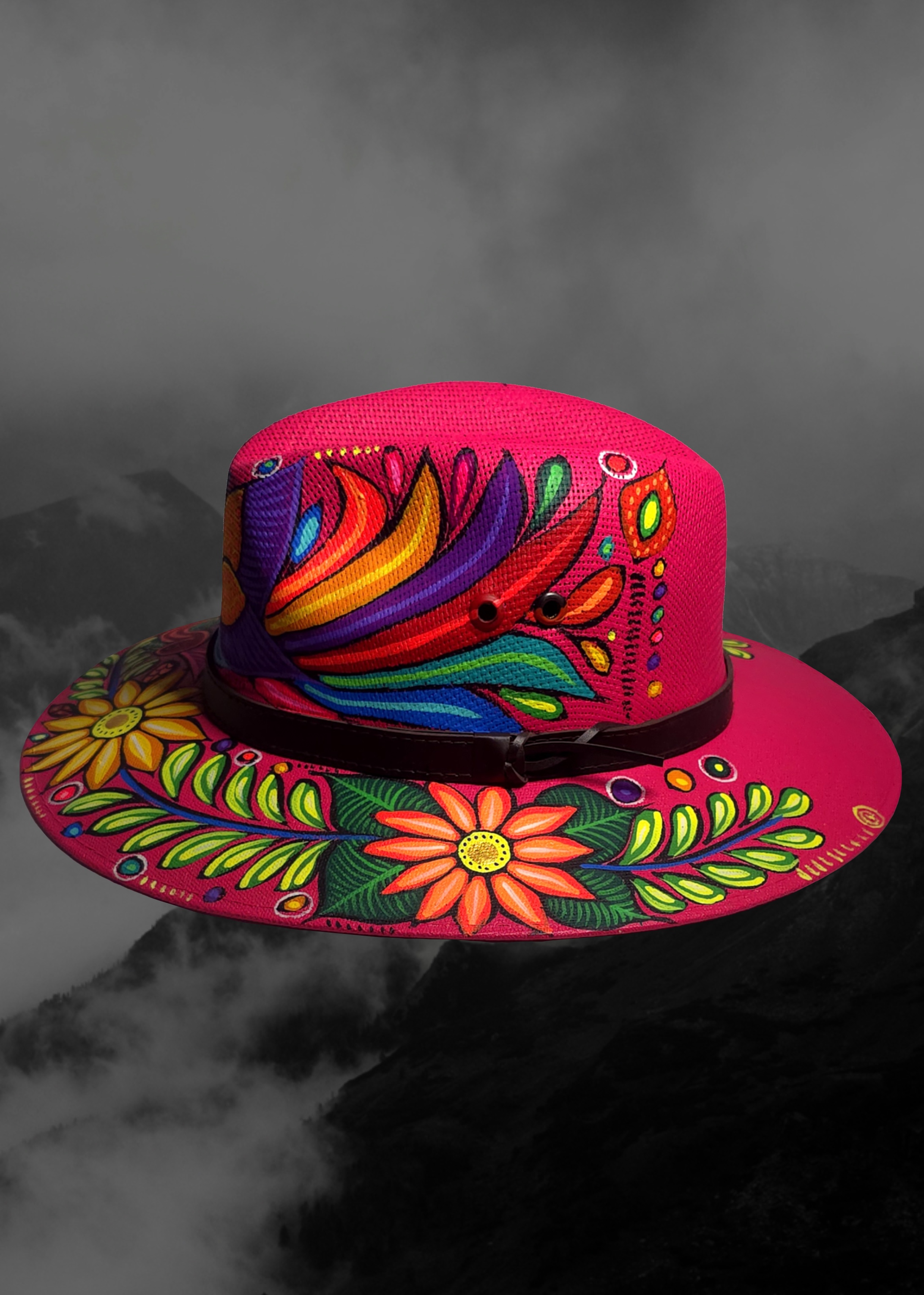 Mexican Artisanal Hand-Painted Hat