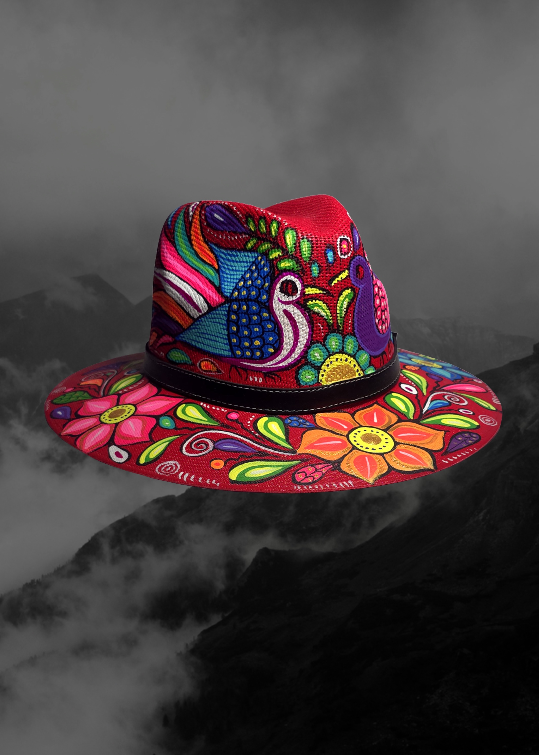 Mexican Artisanal Hand-Painted Hat