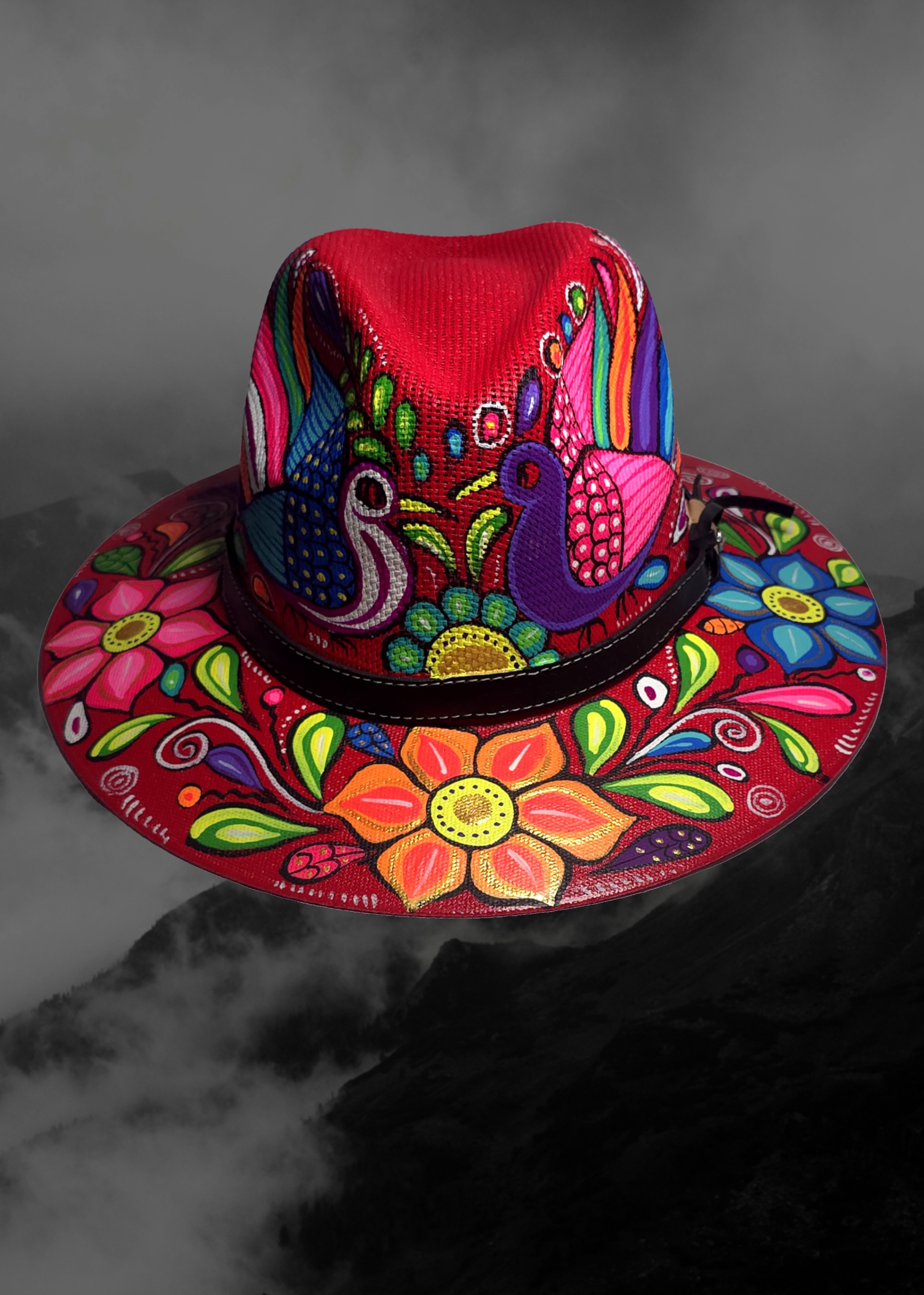 Mexican Artisanal Hand-Painted Hat