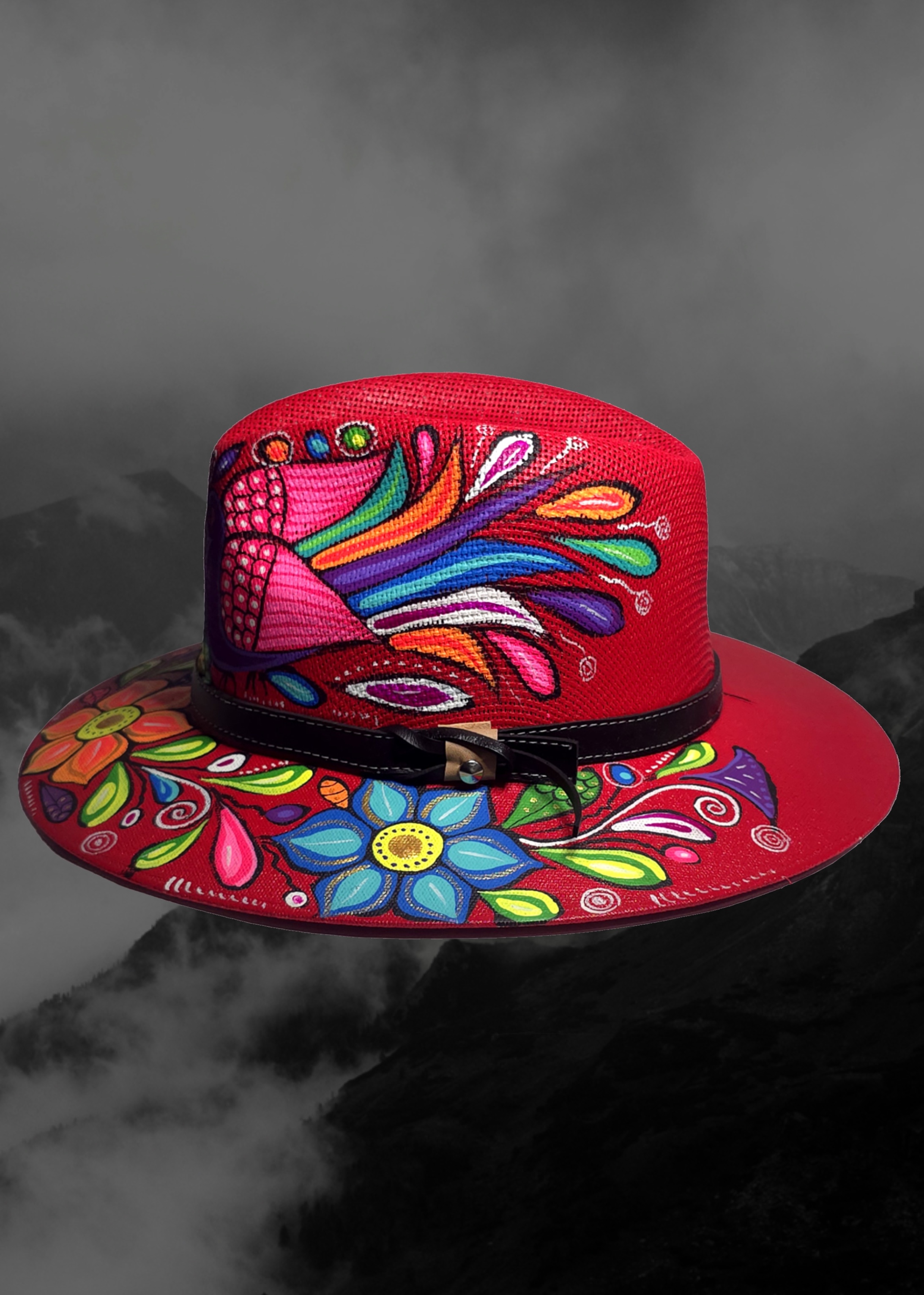 Mexican Artisanal Hand-Painted Hat