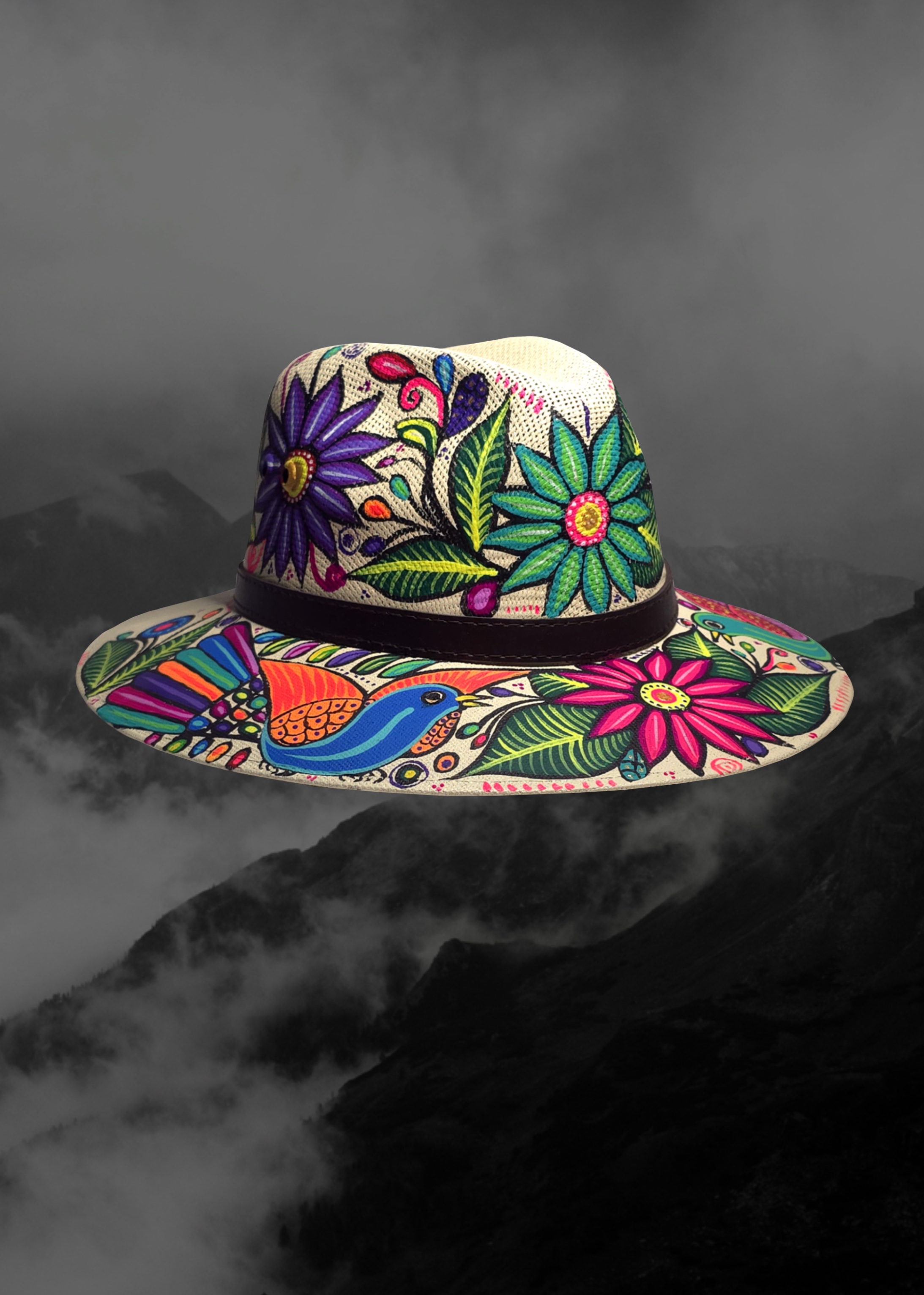 Mexican Artisanal Hand-Painted Hat