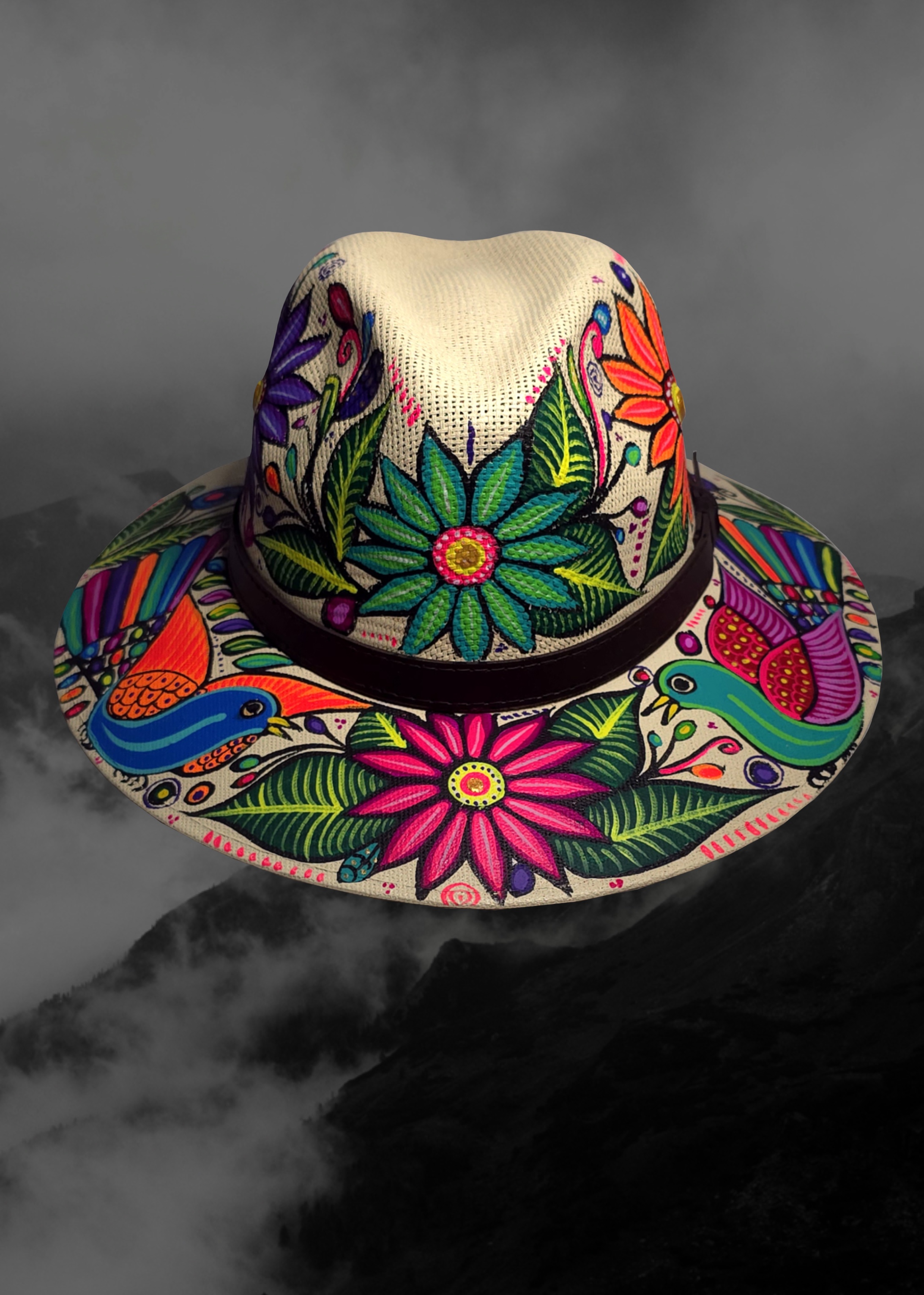 Mexican Artisanal Hand-Painted Hat