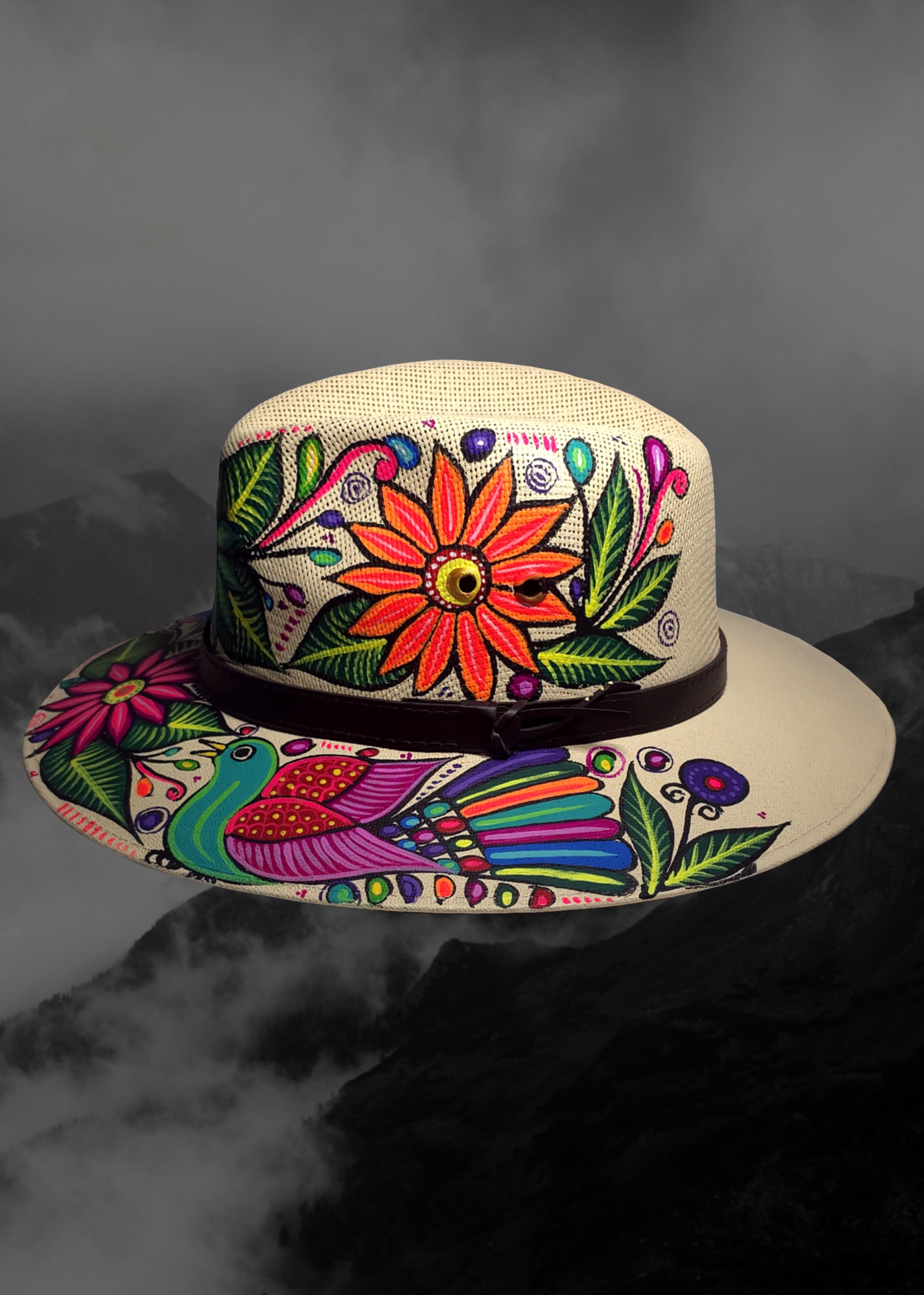 Mexican Artisanal Hand-Painted Hat