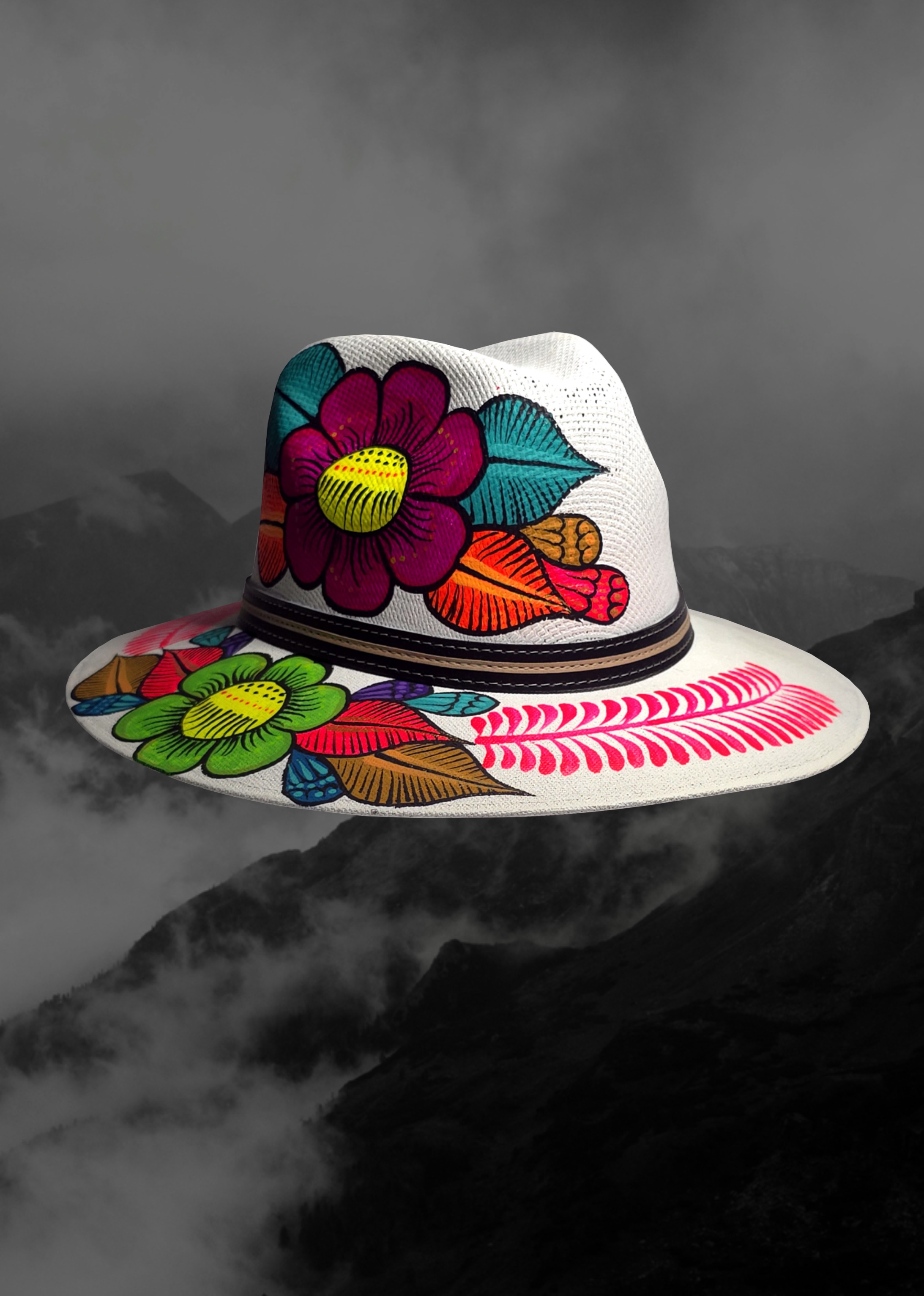 Mexican Artisanal Hand-Painted Hat