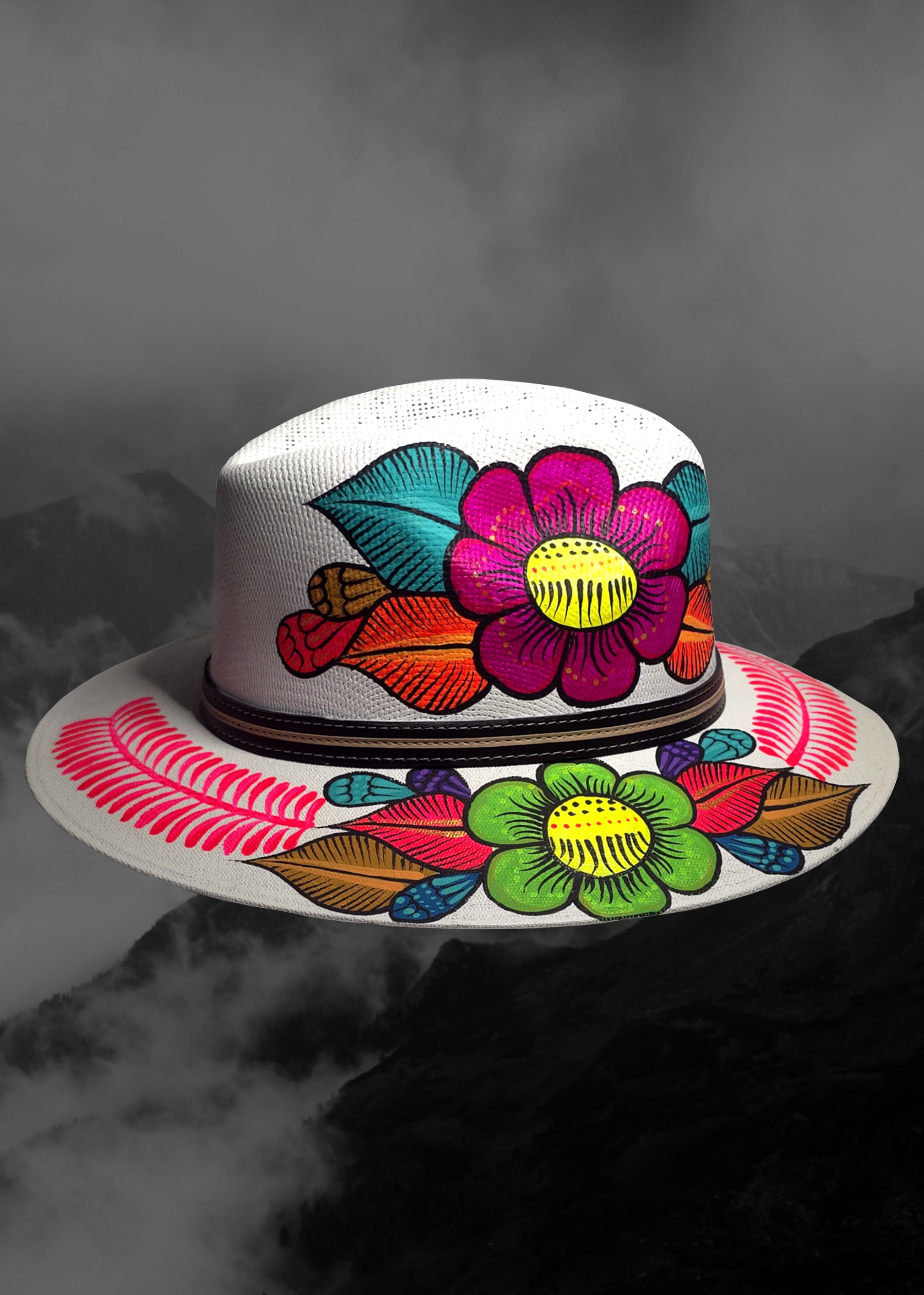 Mexican Artisanal Hand-Painted Hat