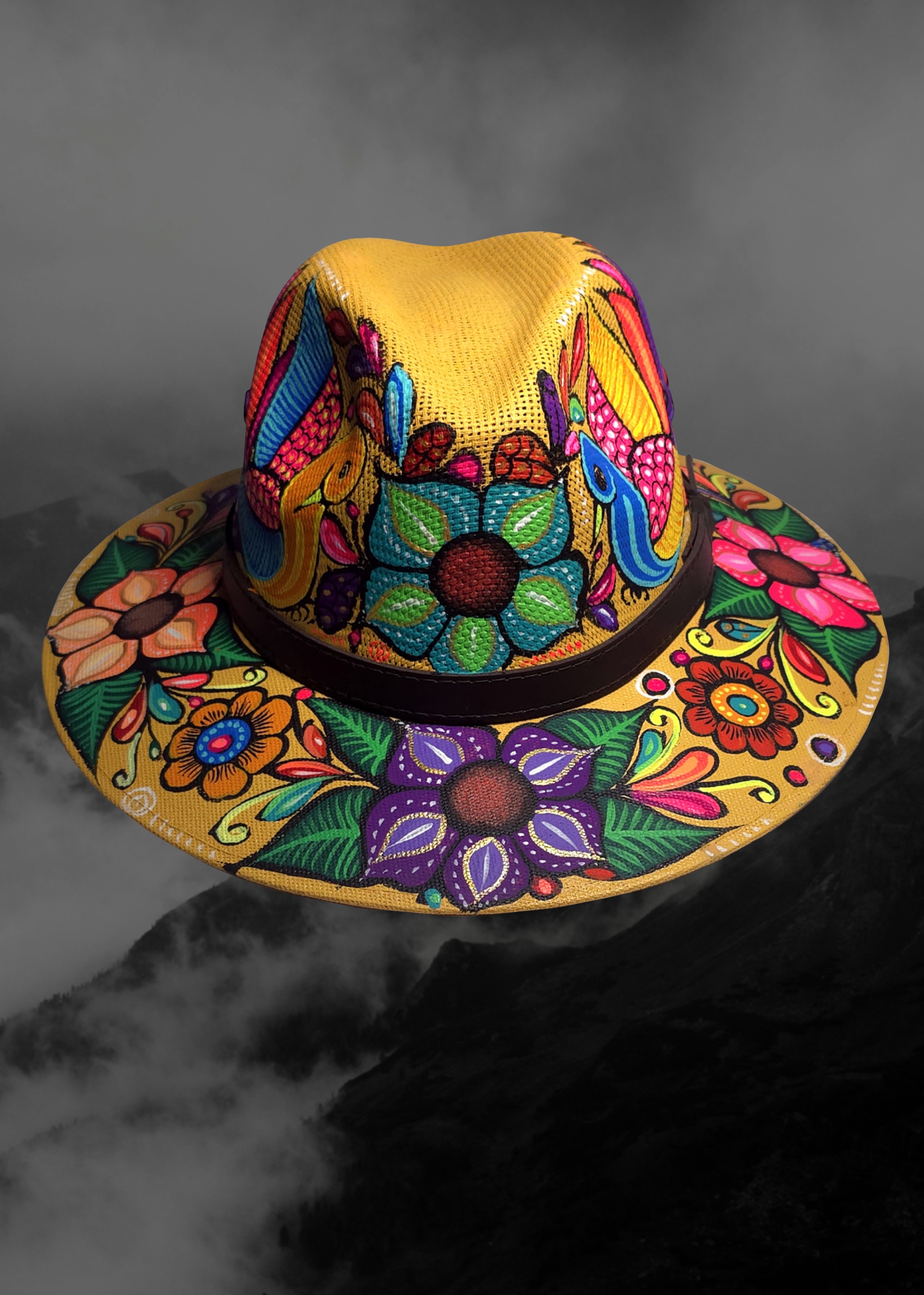 Mexican Artisanal Hand-Painted Hat