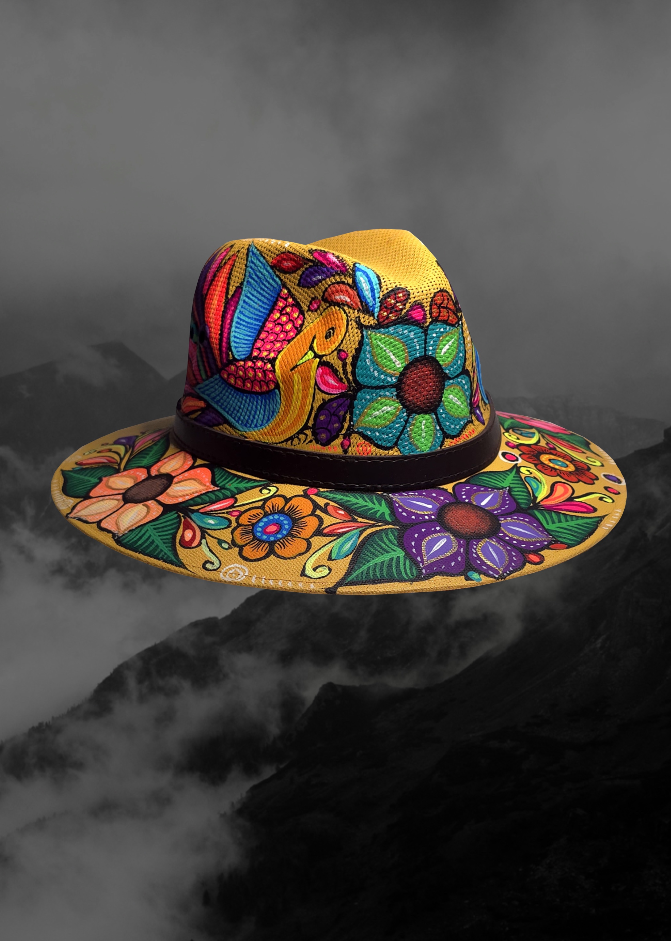 Mexican Artisanal Hand-Painted Hat