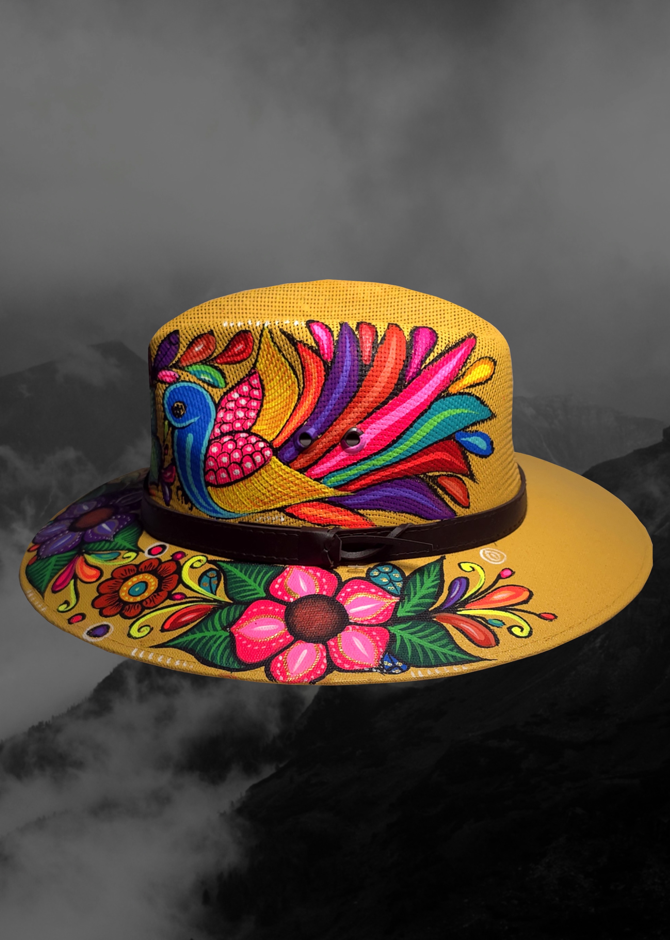 Mexican Artisanal Hand-Painted Hat