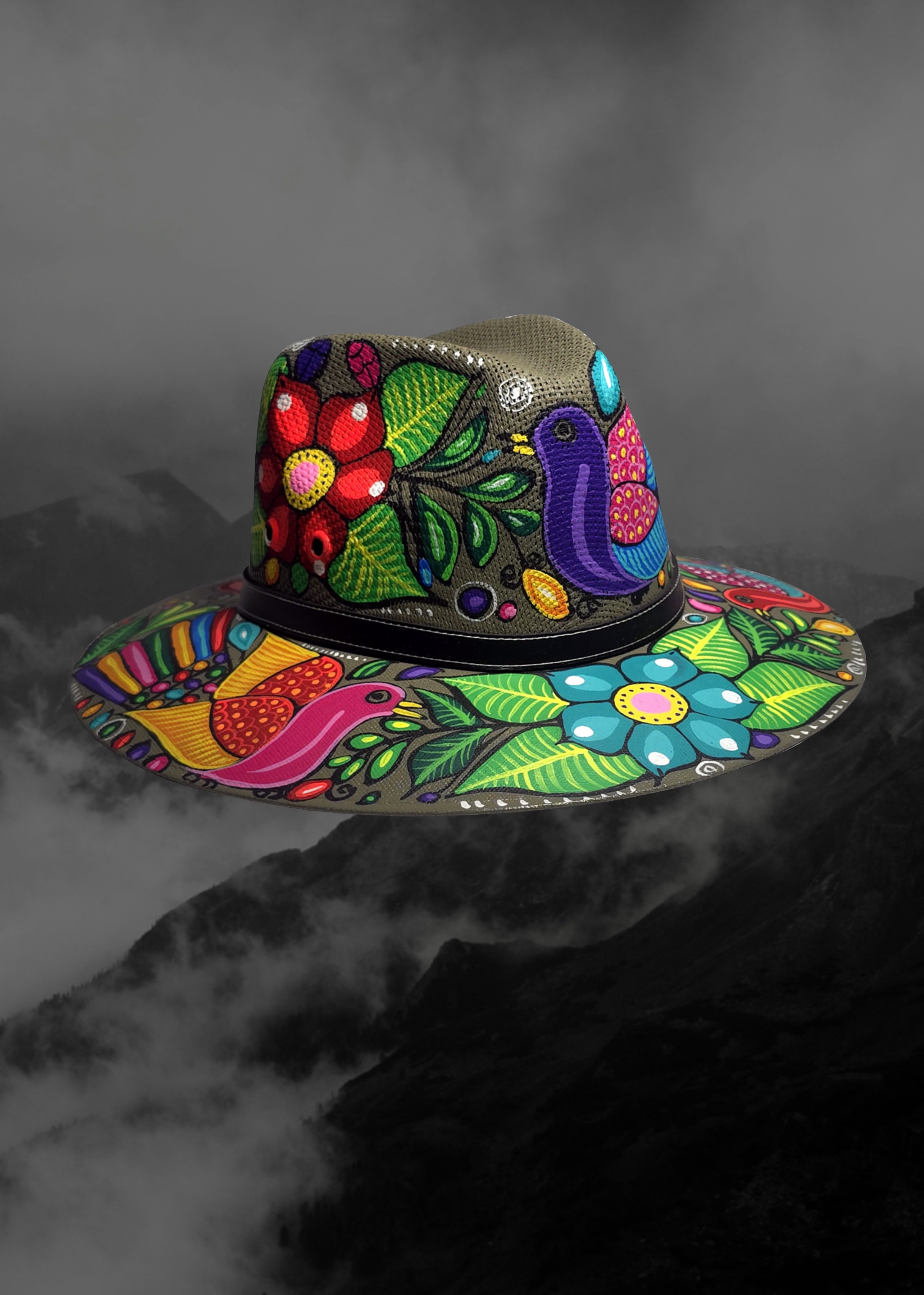 Mexican Artisanal Hand-Painted Hat