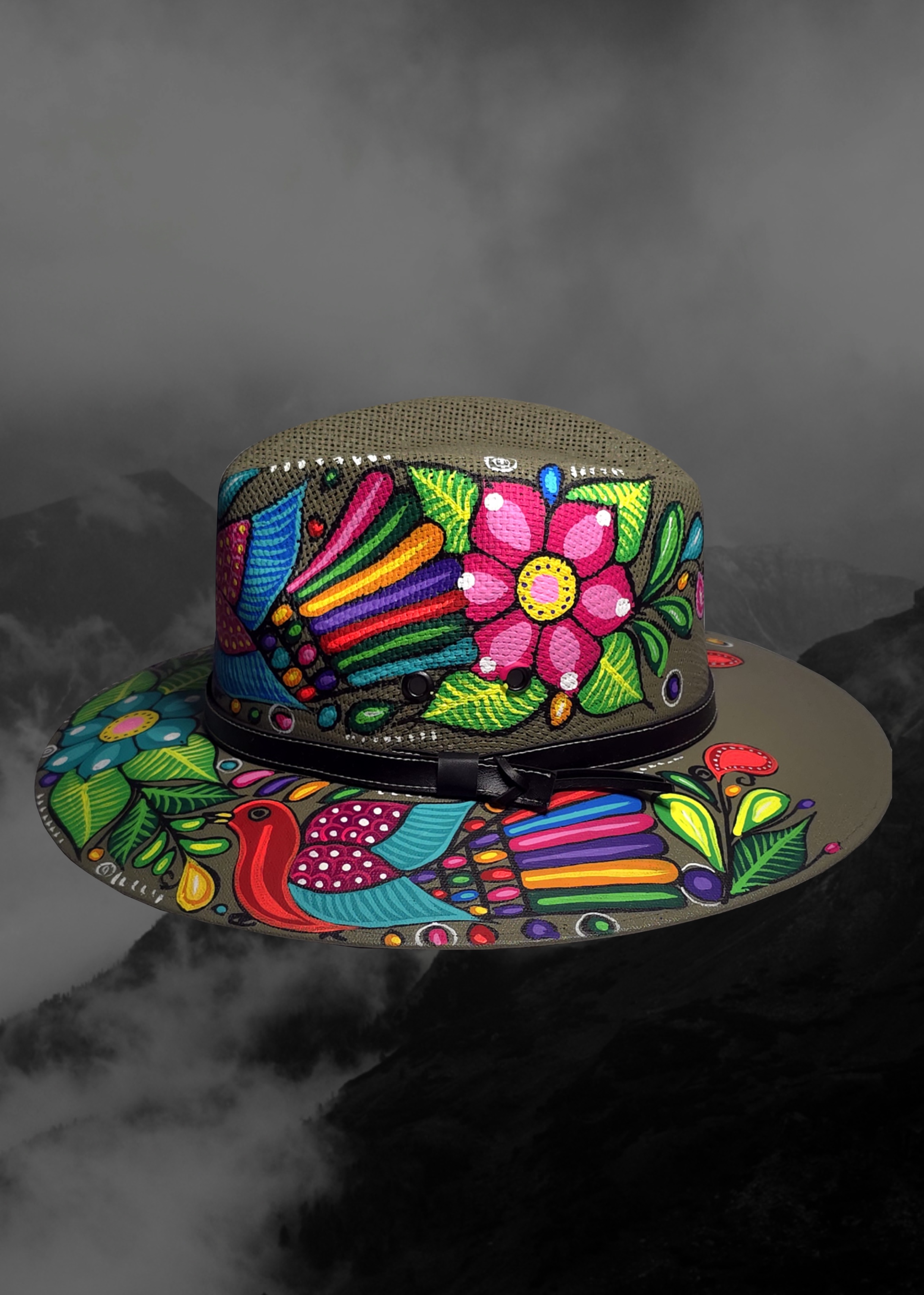 Mexican Artisanal Hand-Painted Hat