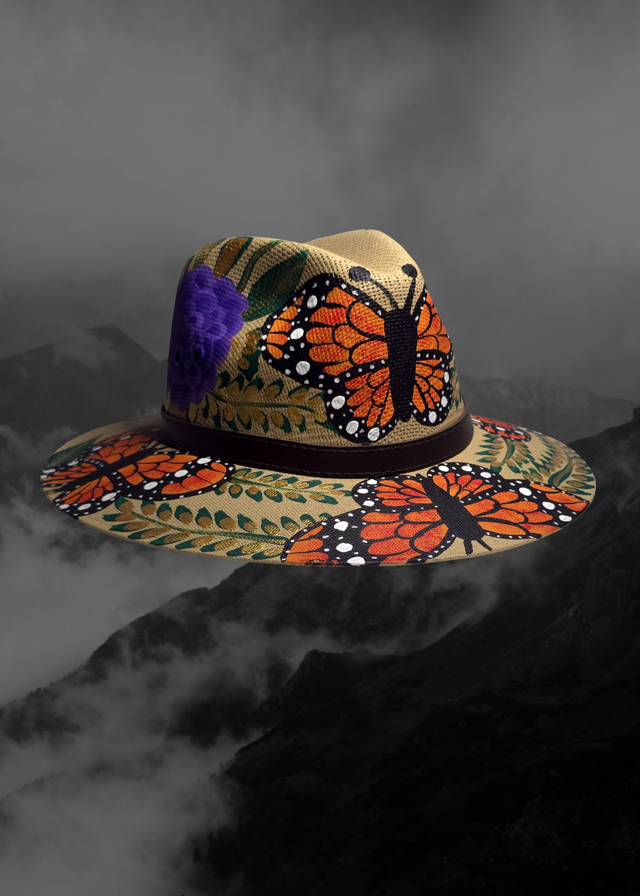 Mexican Artisanal Hand-Painted Hat