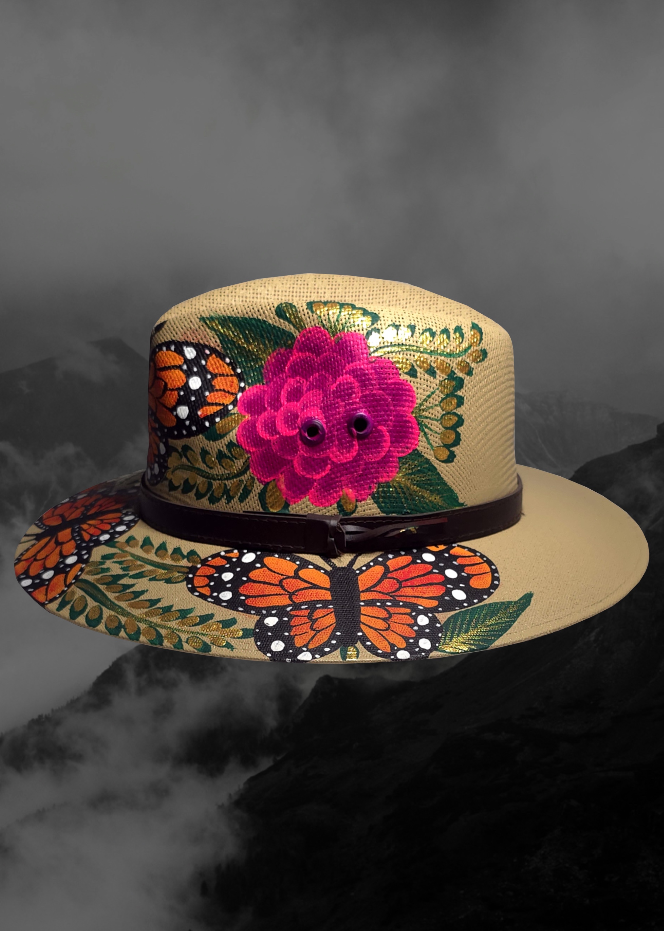 Mexican Artisanal Hand-Painted Hat