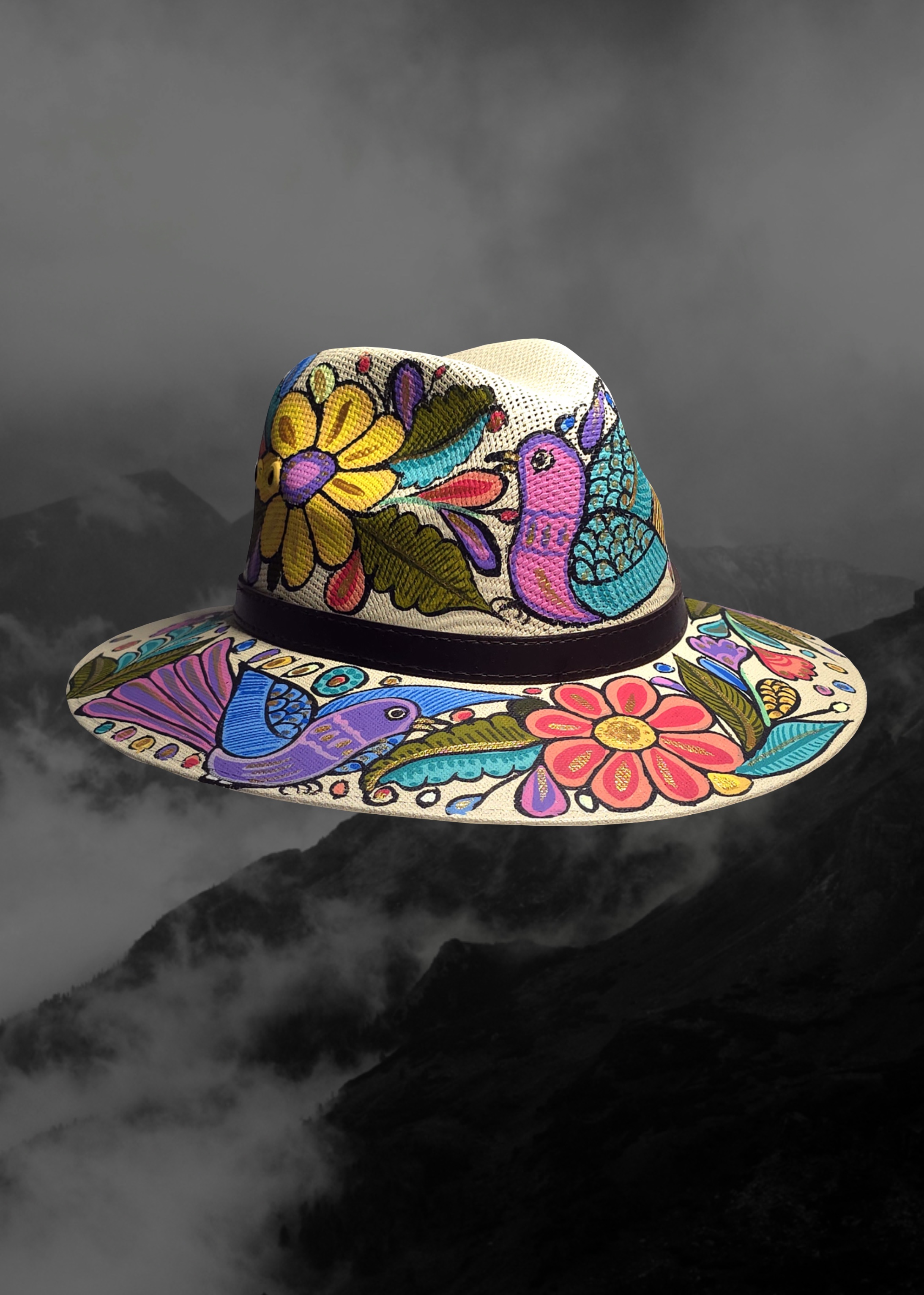 Mexican Artisanal Hand-Painted Hat