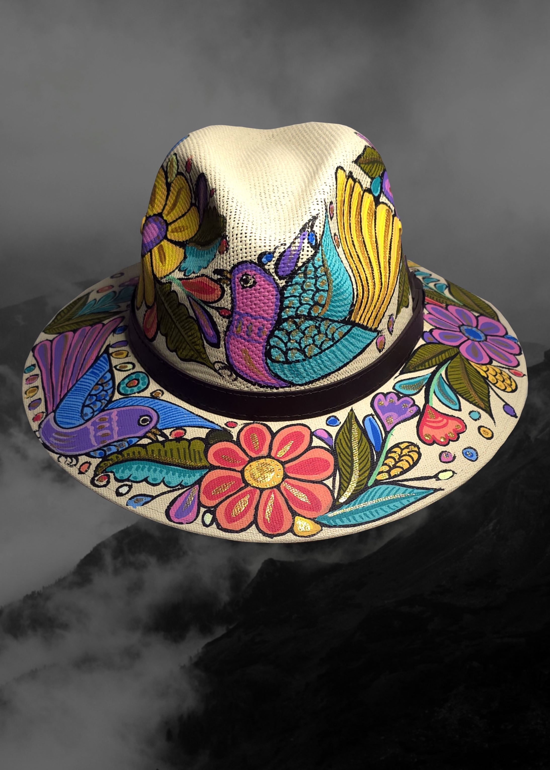 Mexican Artisanal Hand-Painted Hat