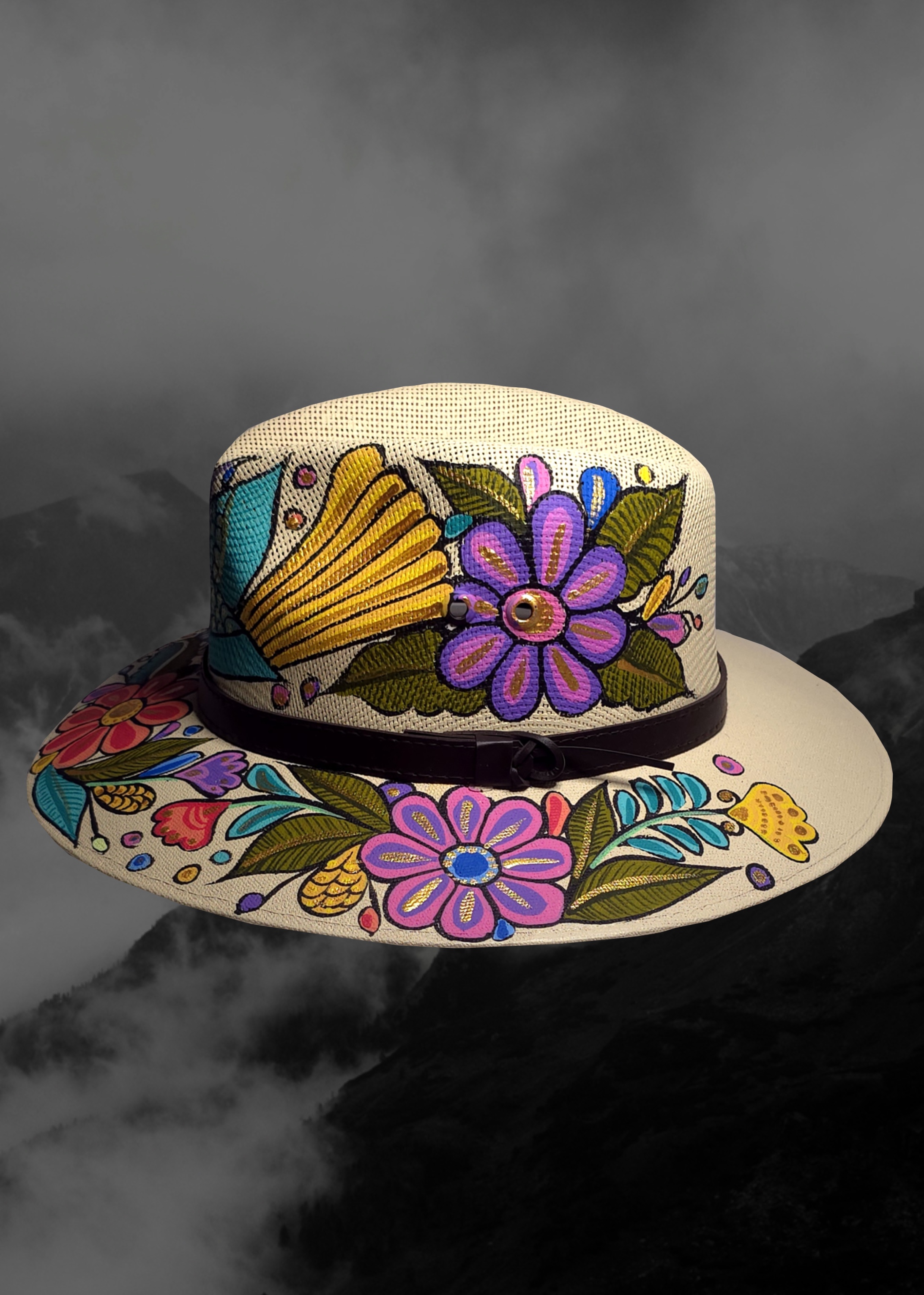 Mexican Artisanal Hand-Painted Hat