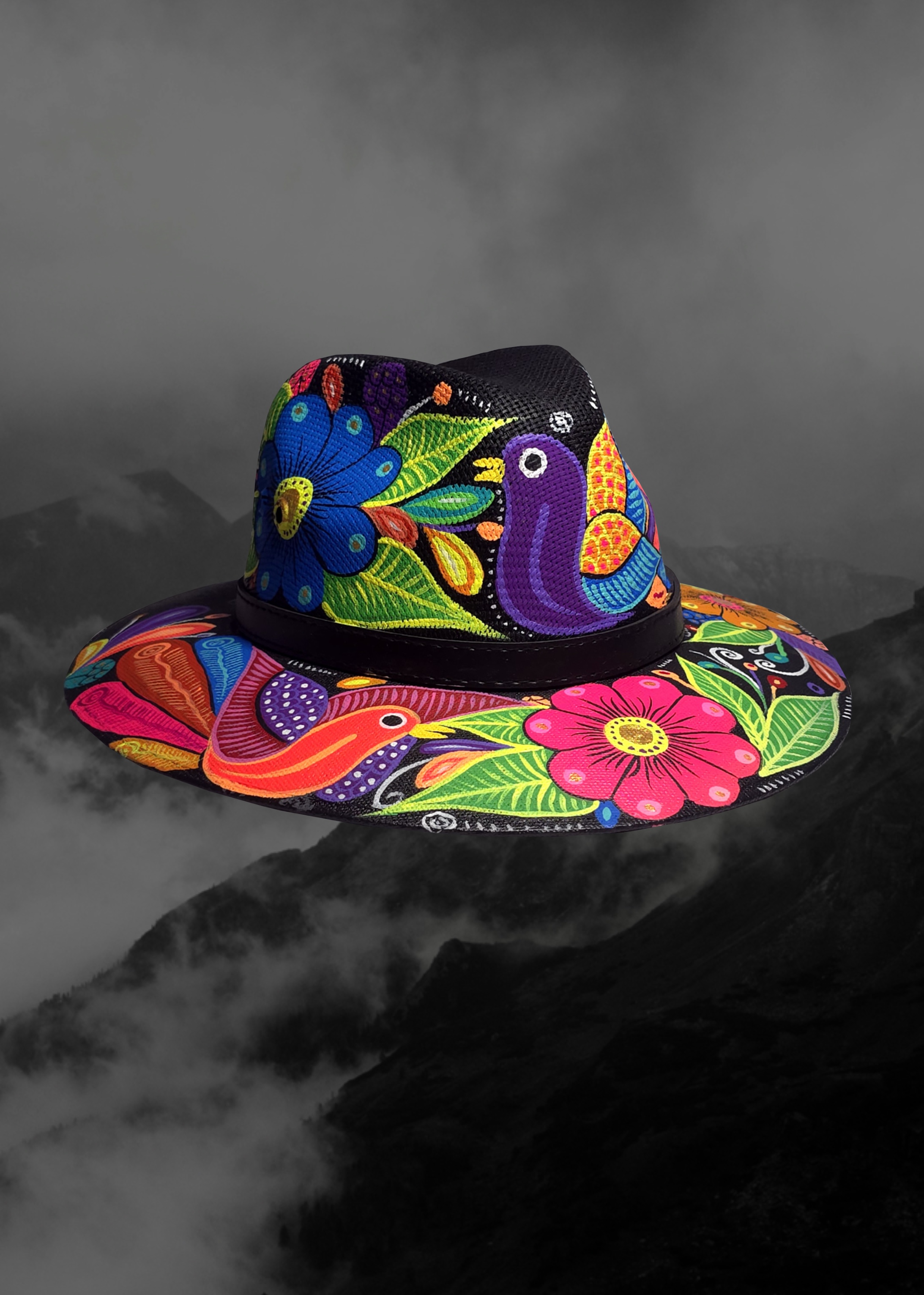 Mexican Artisanal Hand-Painted Hat