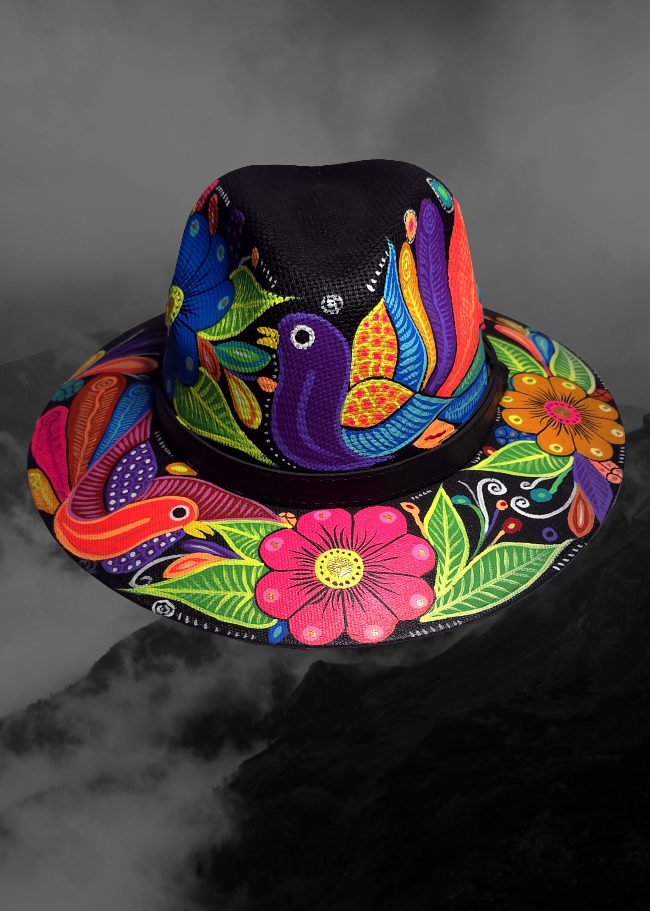 Mexican Artisanal Hand-Painted Hat