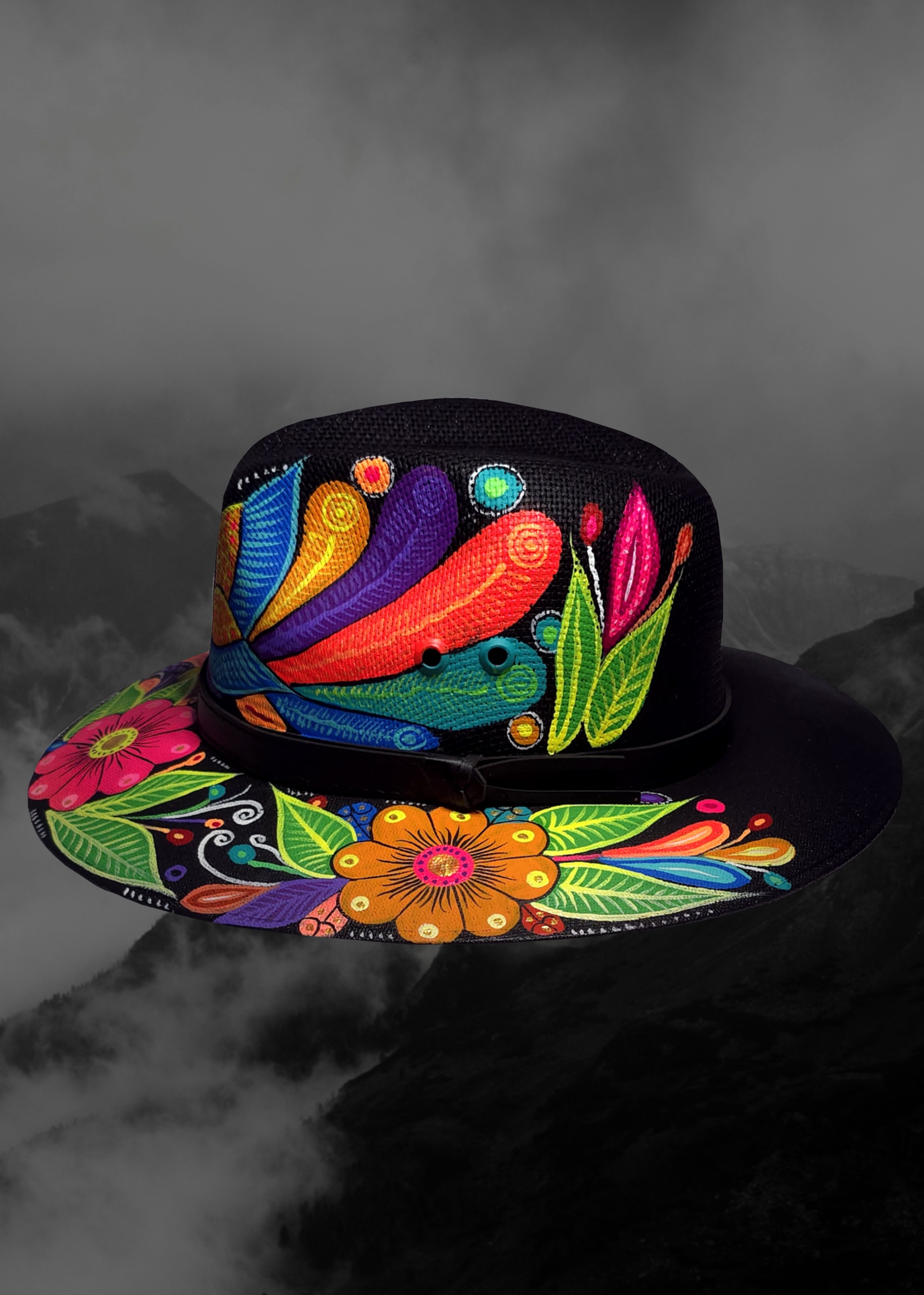 Mexican Artisanal Hand-Painted Hat