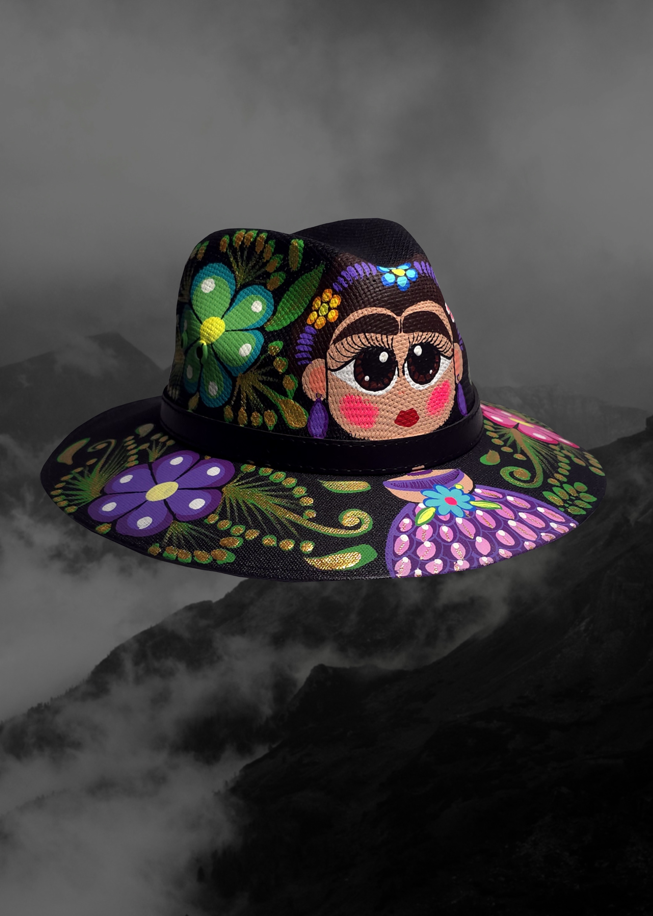 Mexican Artisanal Hand-Painted Hat