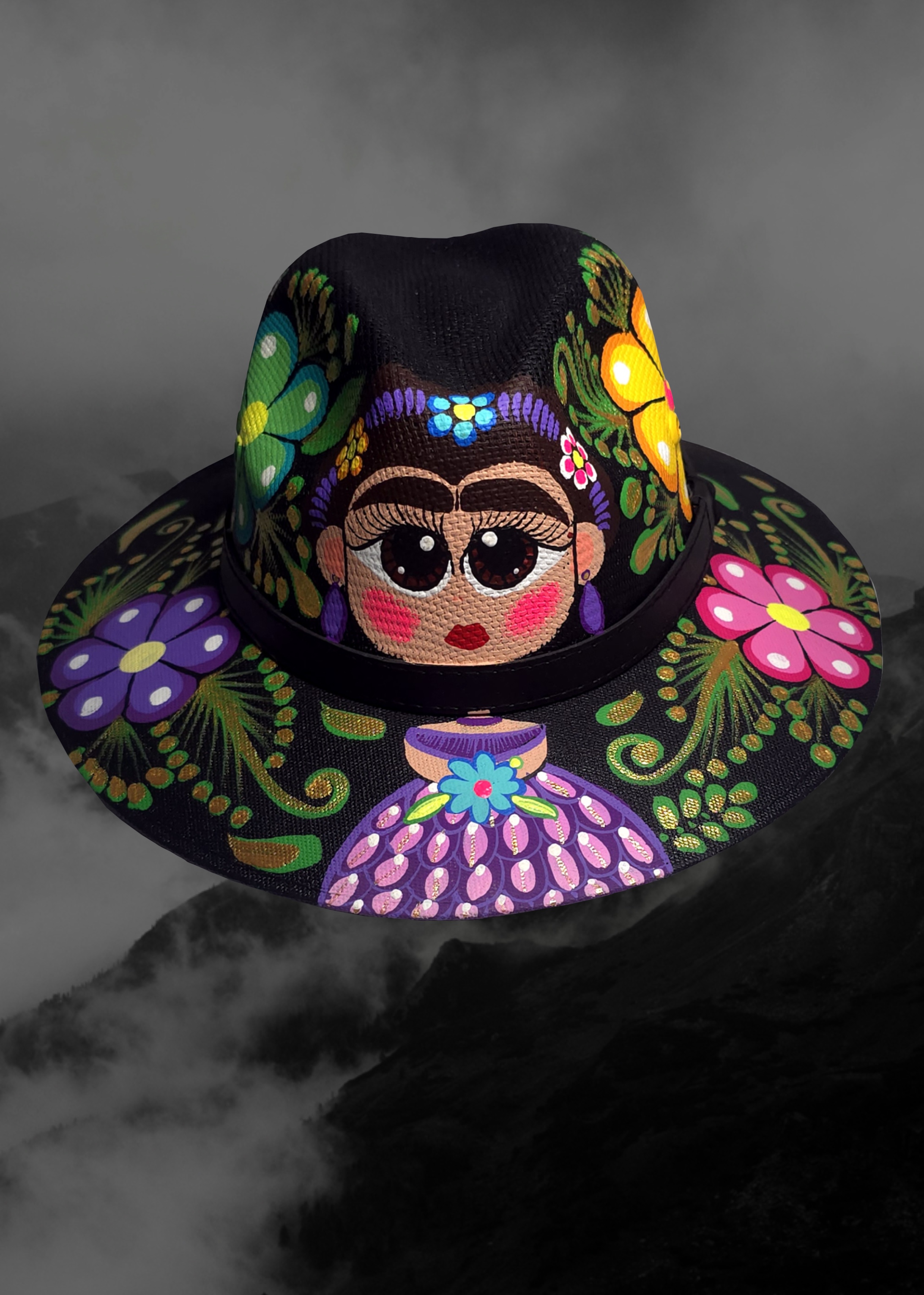 Mexican Artisanal Hand-Painted Hat